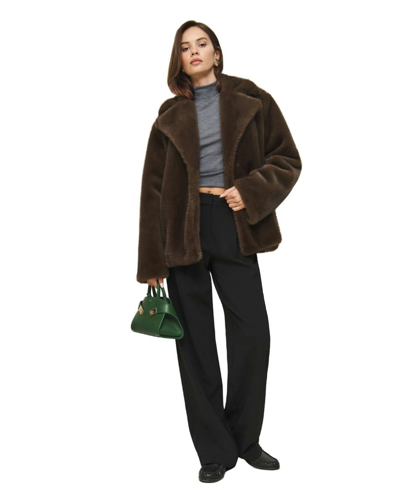 Reformation, Ellie Faux Fur Coat