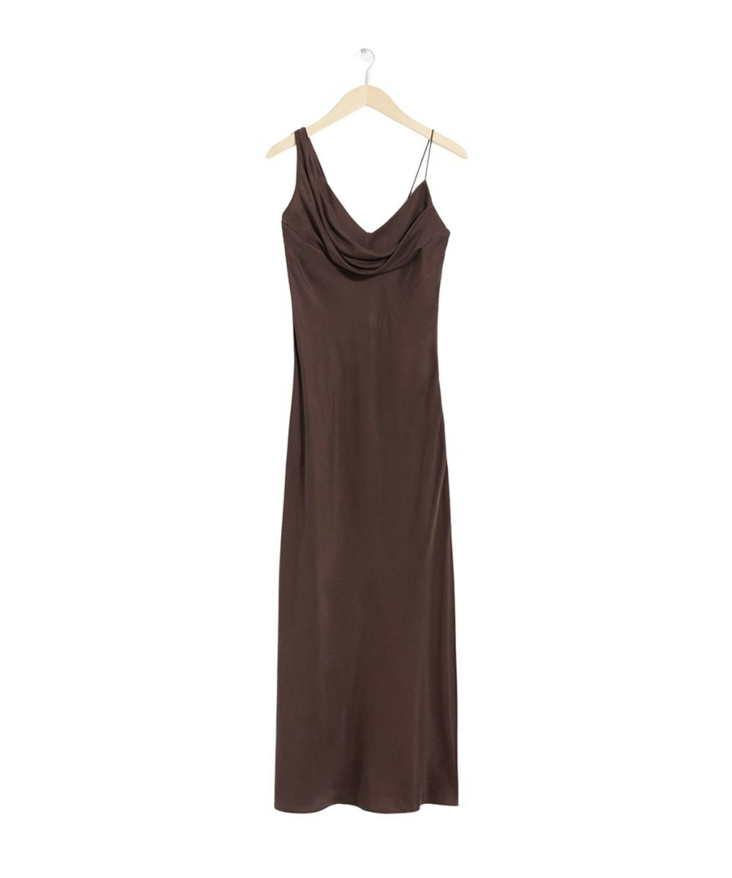 & Other Stories, Draped Silk Midi Dress