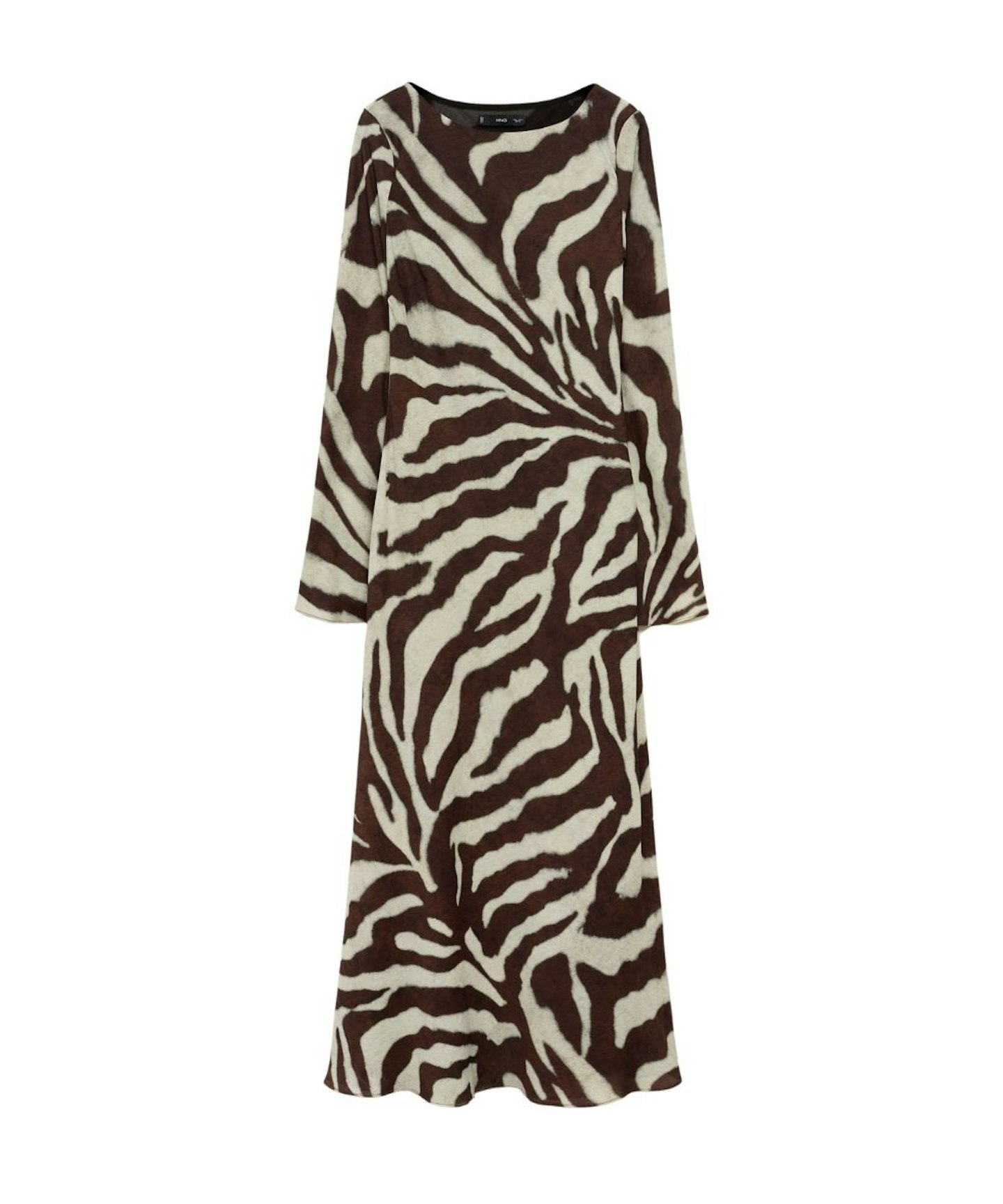 Mango,Zebra-Print Flared Dress