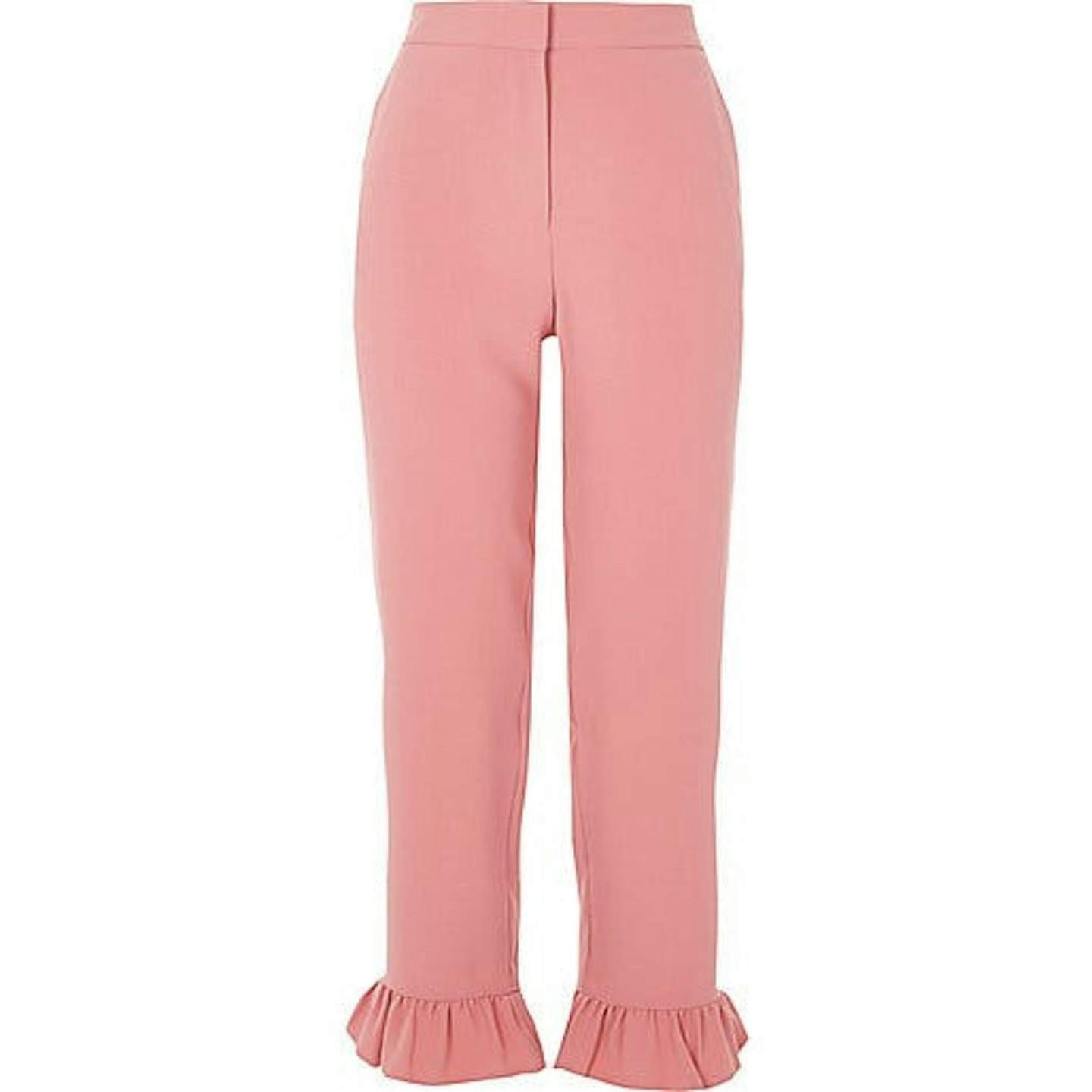 Pink Frill Hem Trousers