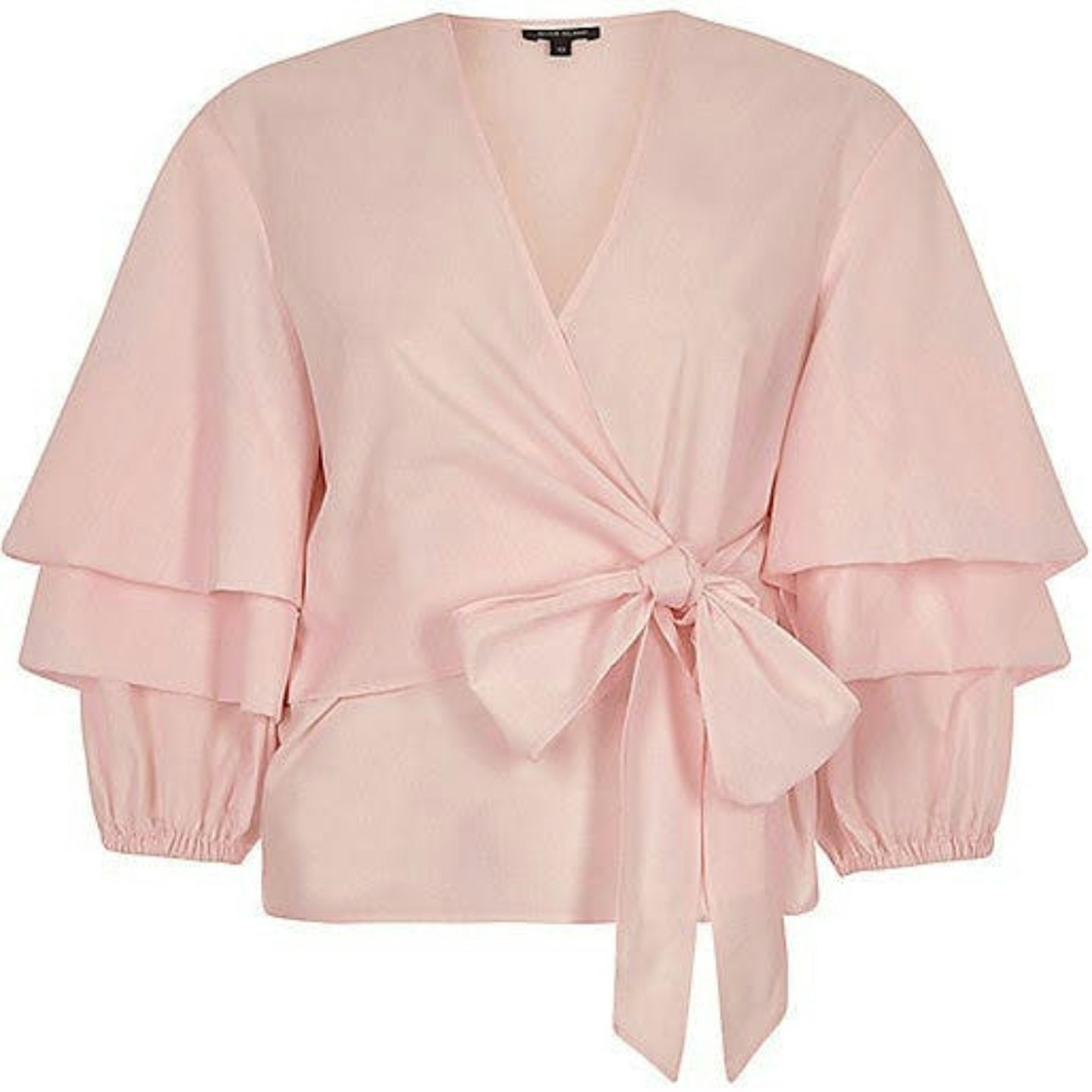 Pink Puff Frill Sleeve Top