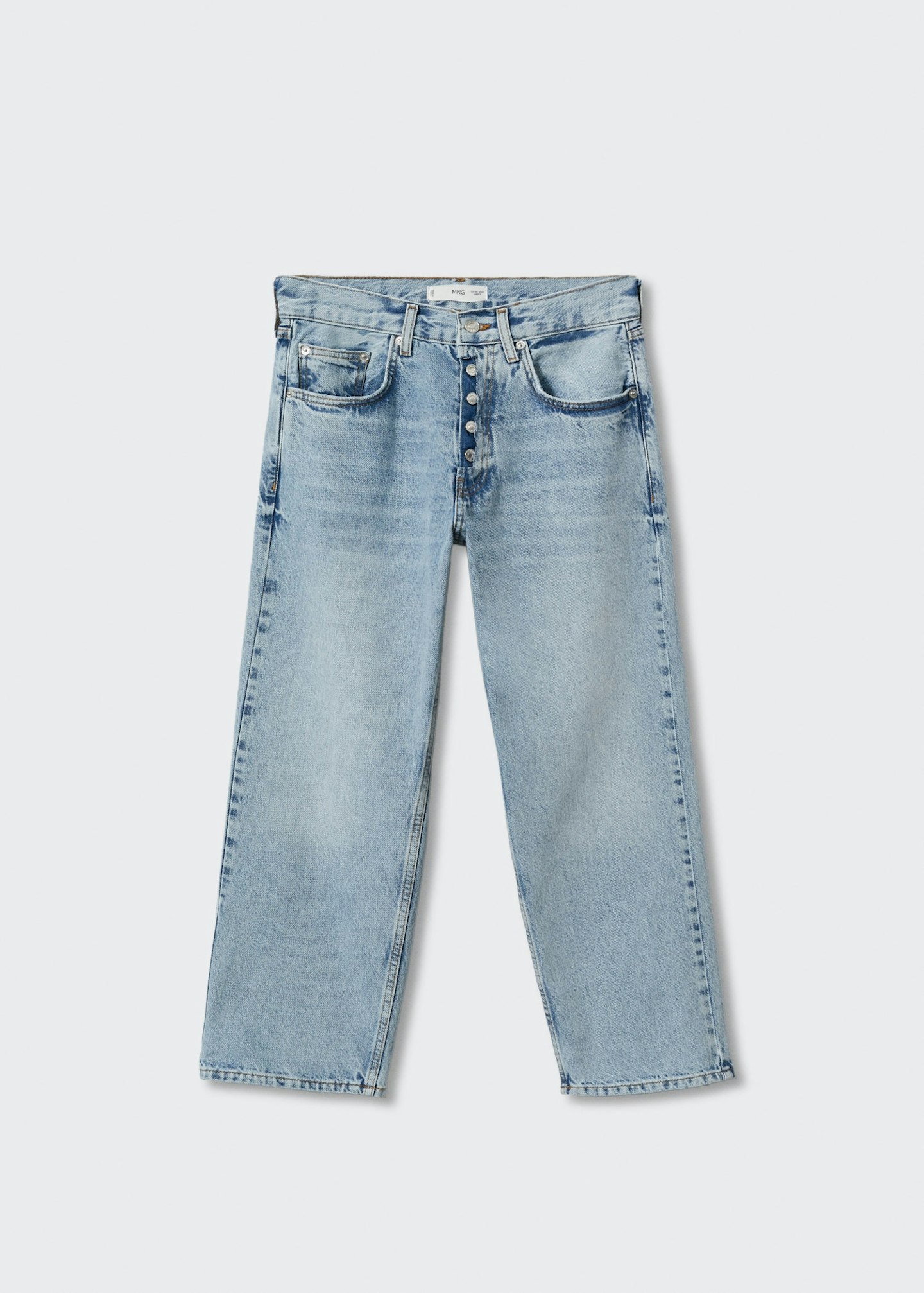 Straight-Fit Cropped Jeans mango jeans