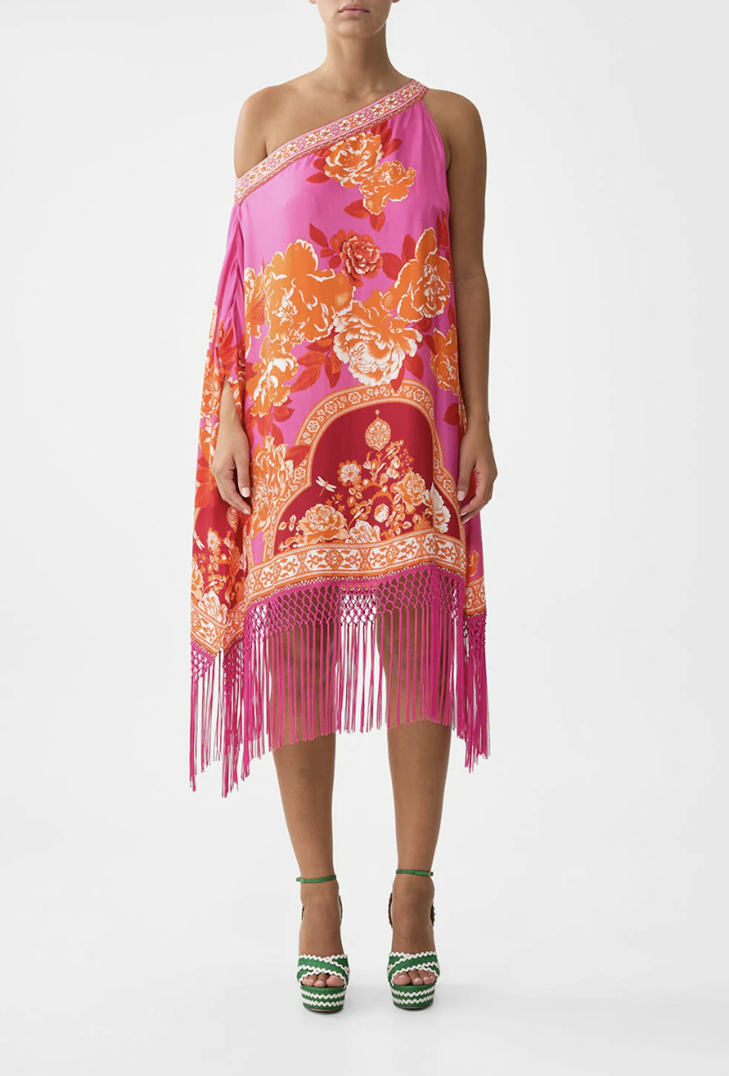 Camilla, The Tiles Of Türkiye One Shoulder Short Kaftan