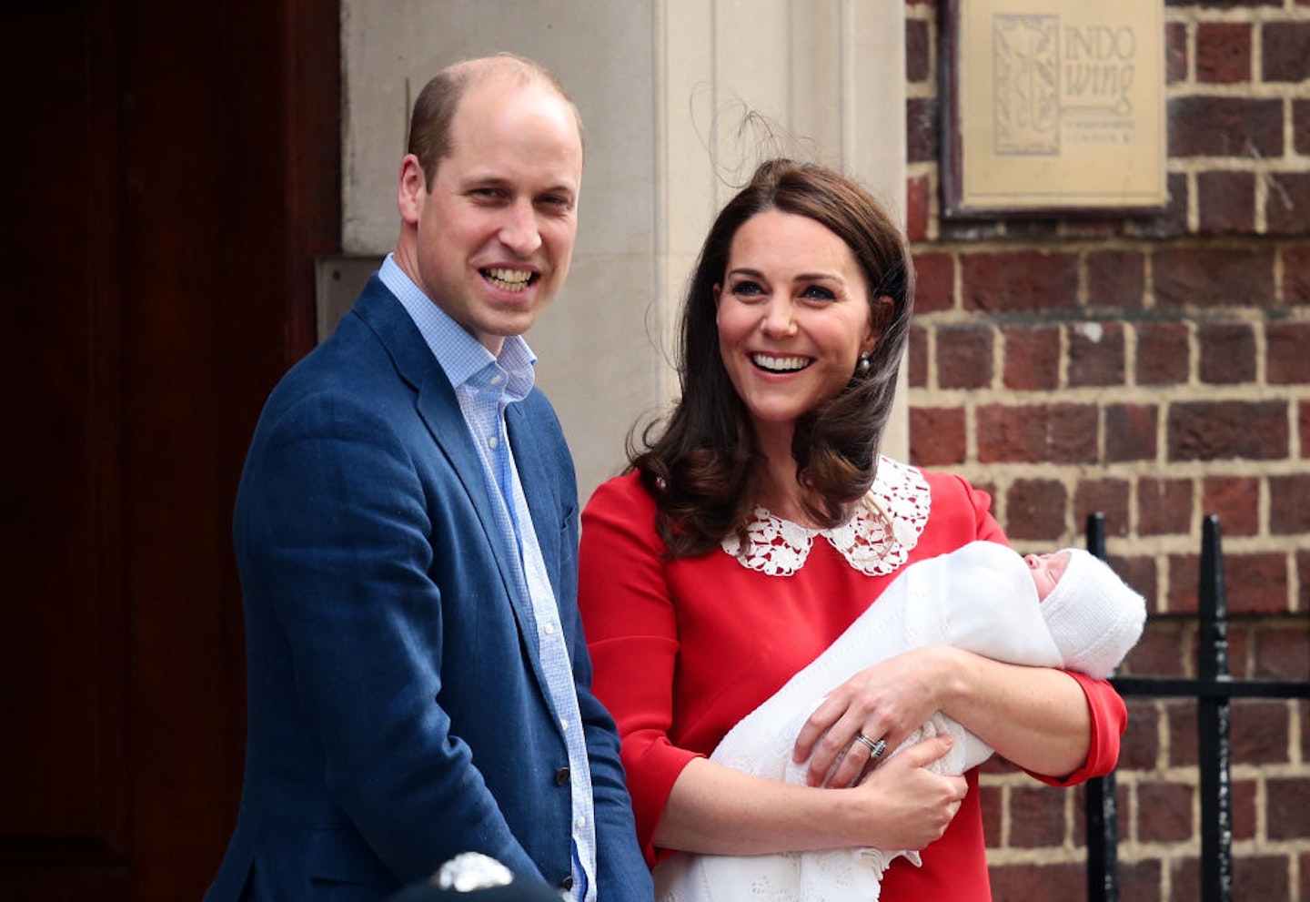 The Prince and Princess of Wales with Prince Louis, 2018