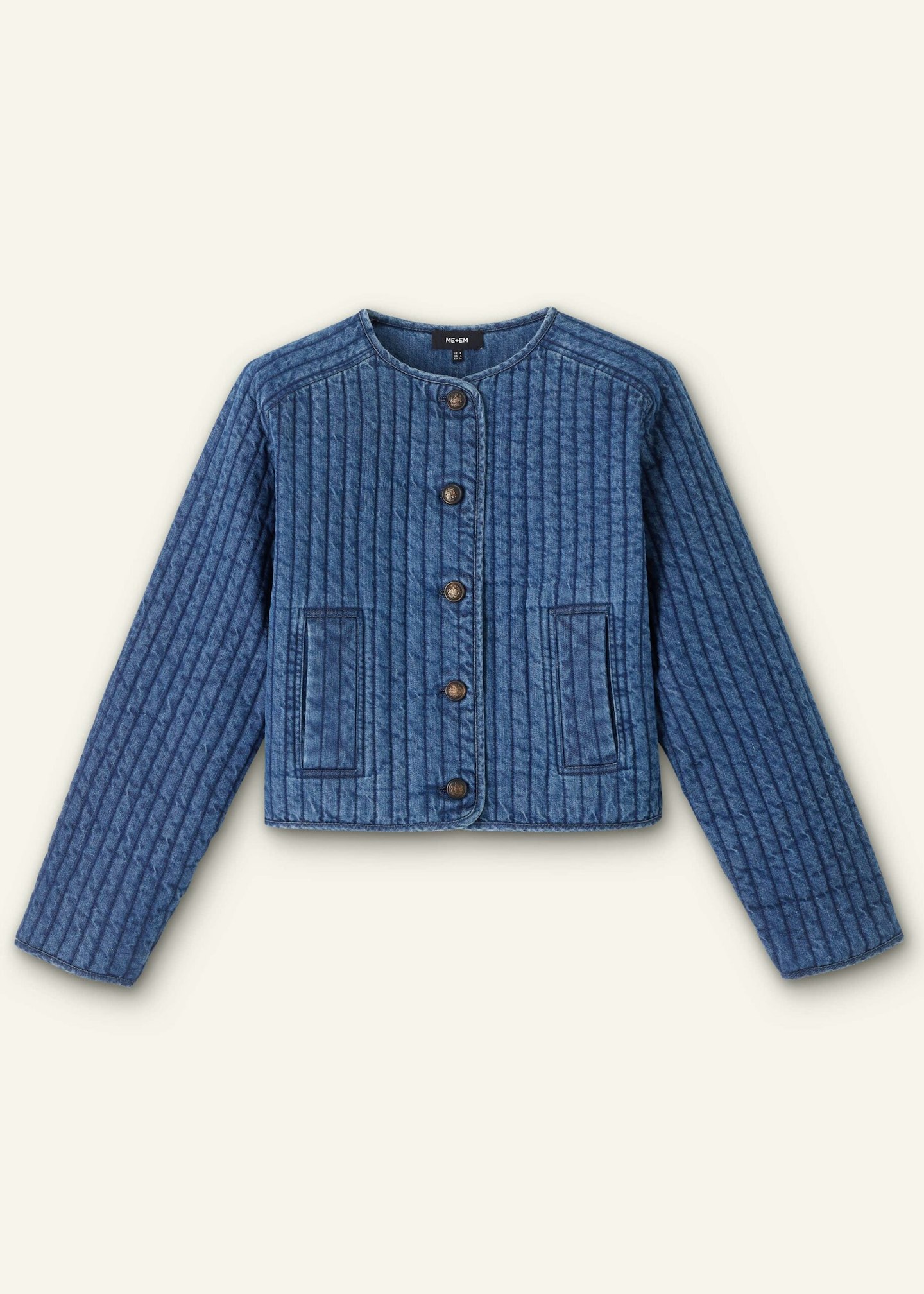 ME+EM, Denim Quilted Jacket