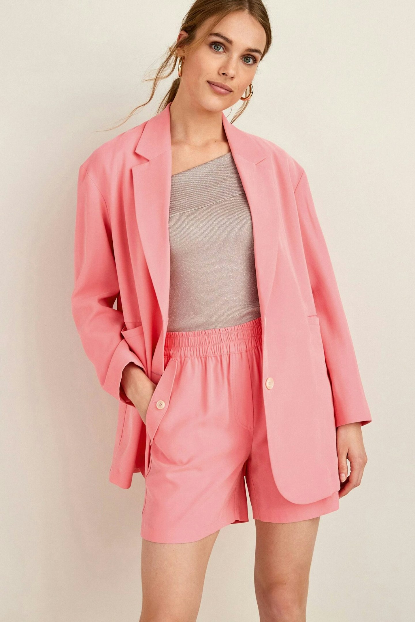 Next, Pink Soft Twill Blazer