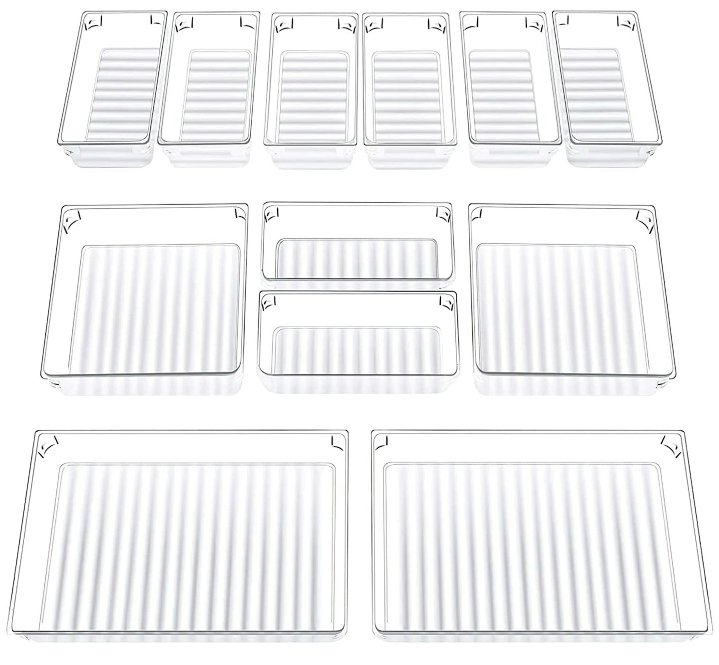 InnoGear Set of 12 Desk Drawer Organiser Trays