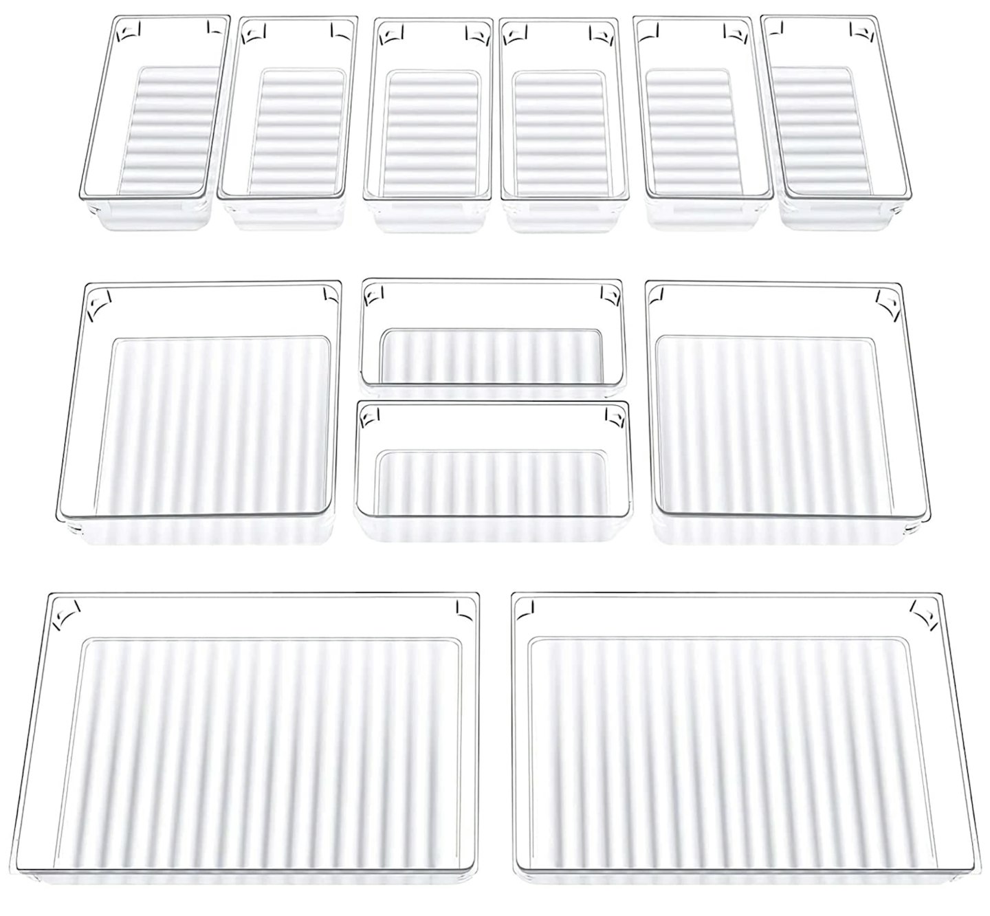 InnoGear Set of 12 Desk Drawer Organiser Trays