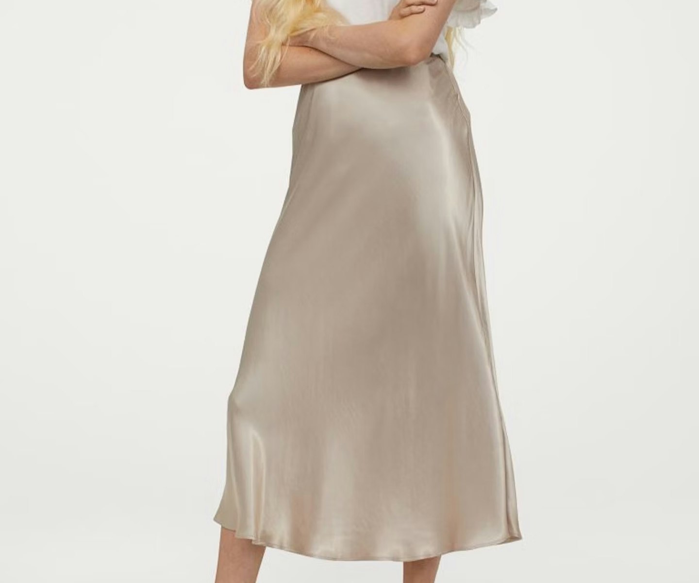 H&M Satin Skirt