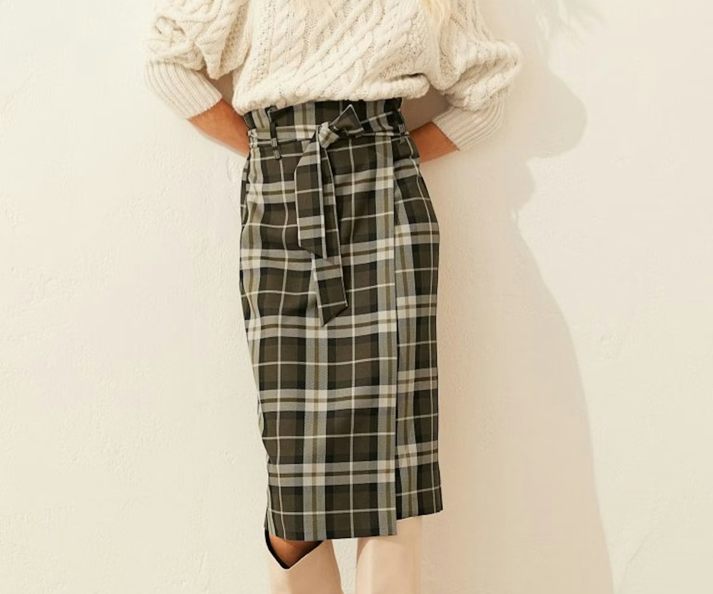 H&M Tie Belt Wrapover Skirt