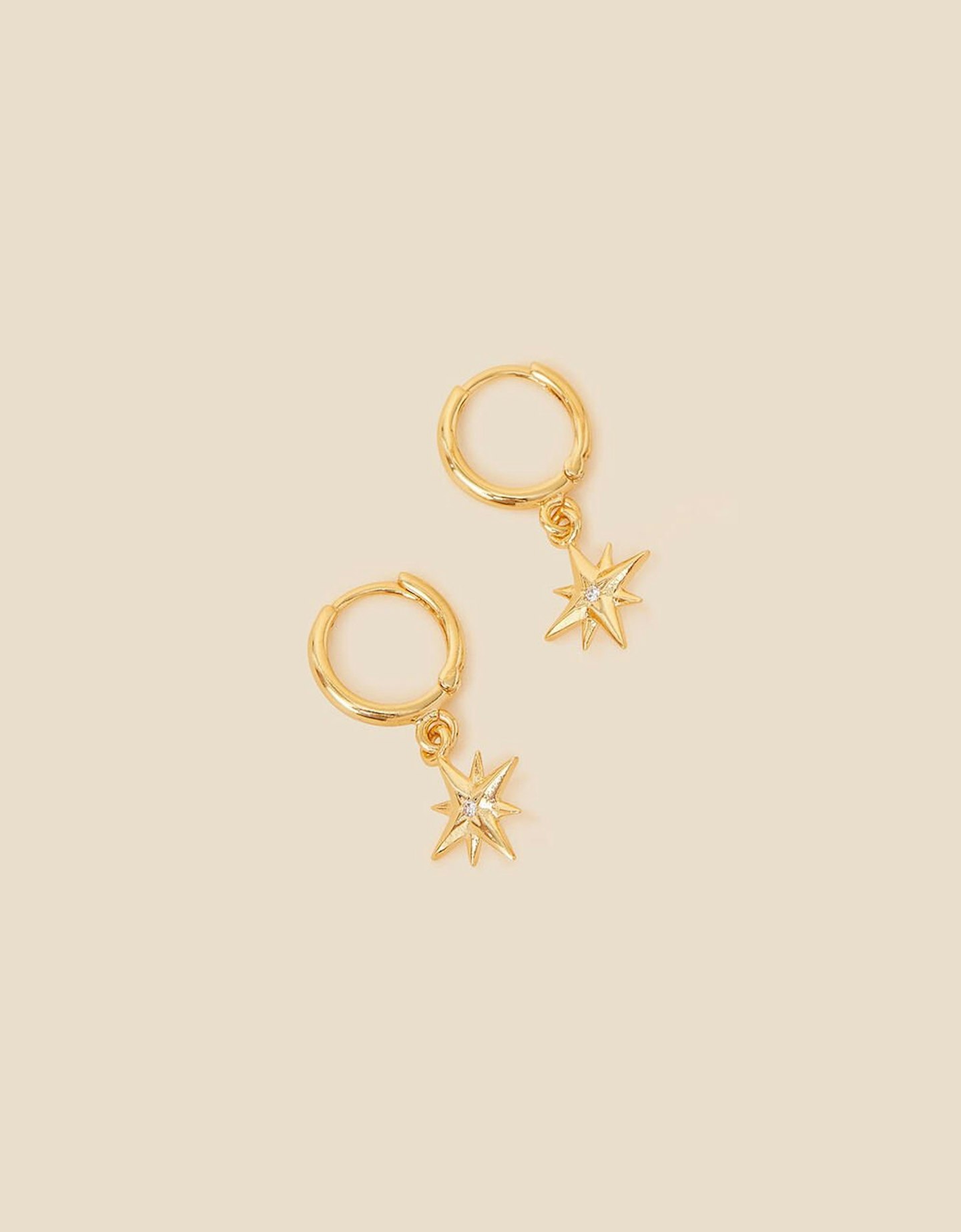 Accessorize, Gold-Plated Star Huggies