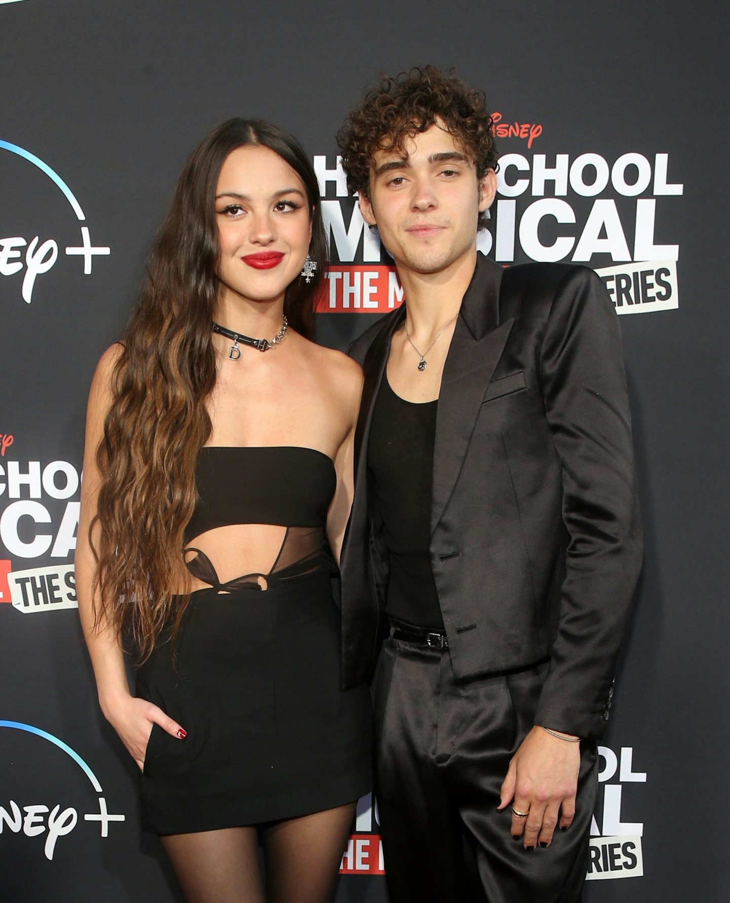 Olivia Rodrigo and Joshua Bassett at the premiere for the third season of High School Musical in 2022