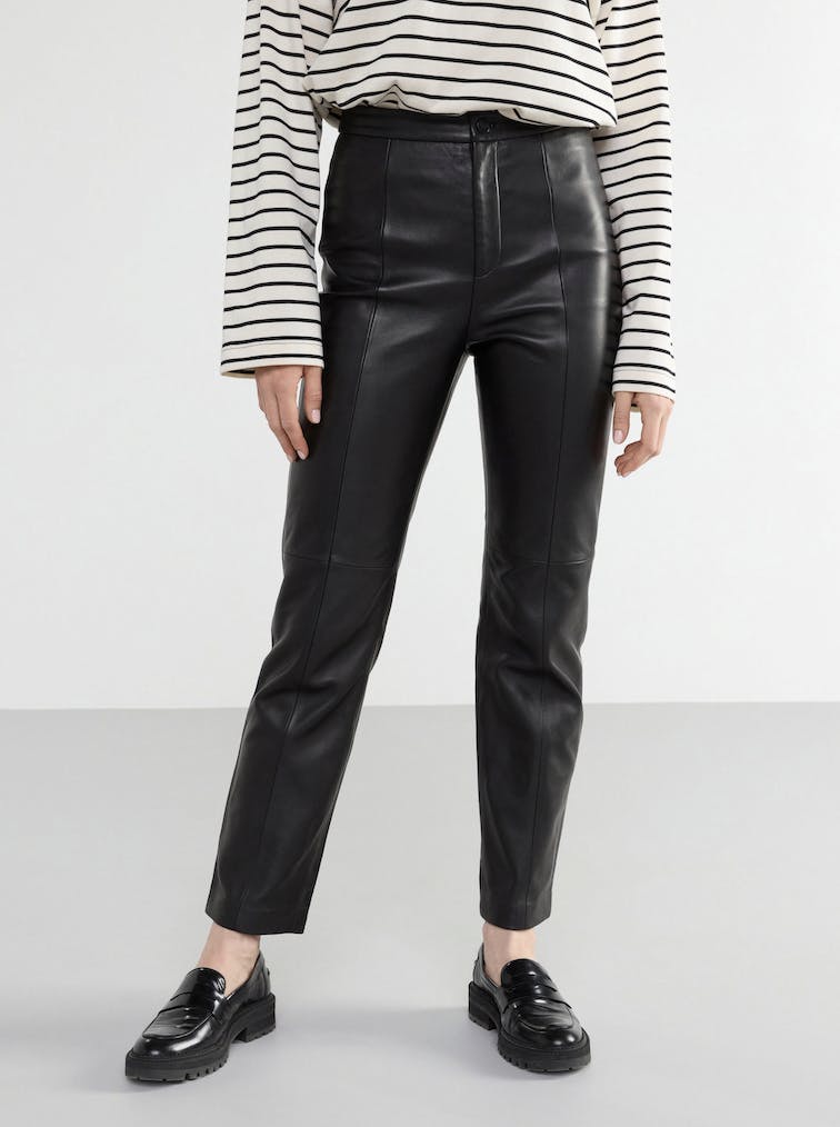 Levis x Deepika Padukone Wide Leg Faux Leather Pants