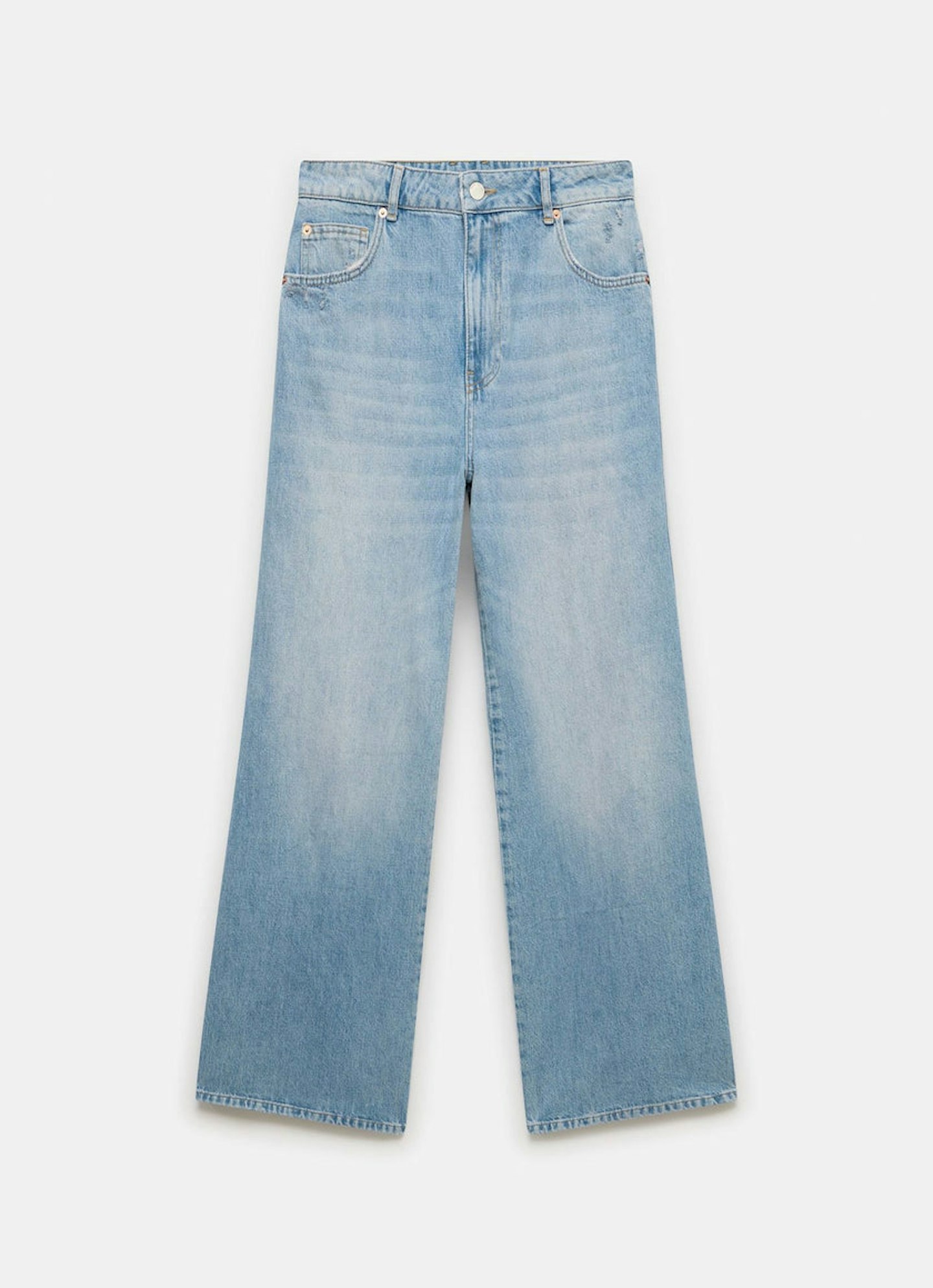 Mint Velvet, Light Indigo Wide Leg Jeans