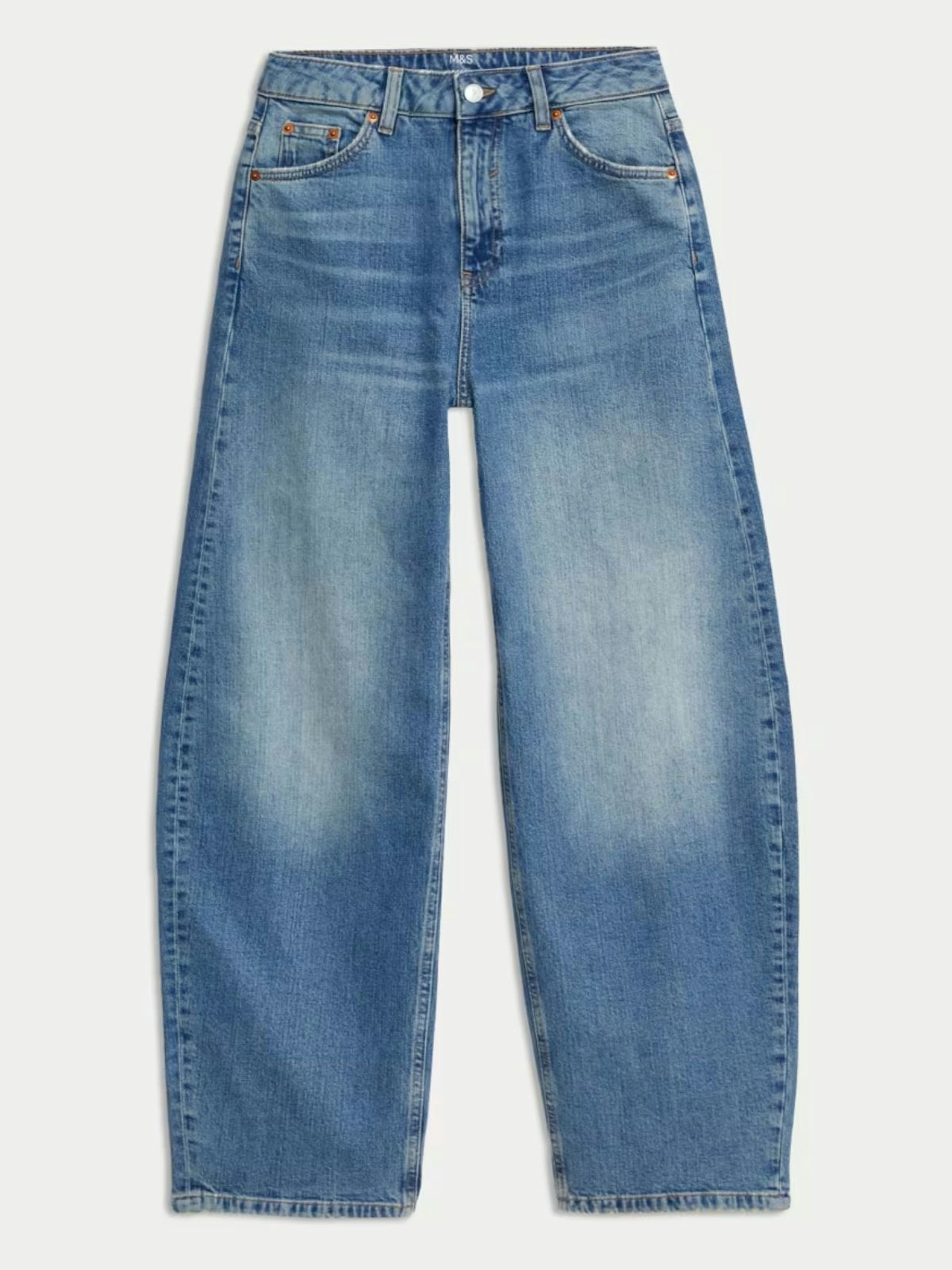 Mid Rise Relaxed Horseshoe Jeans