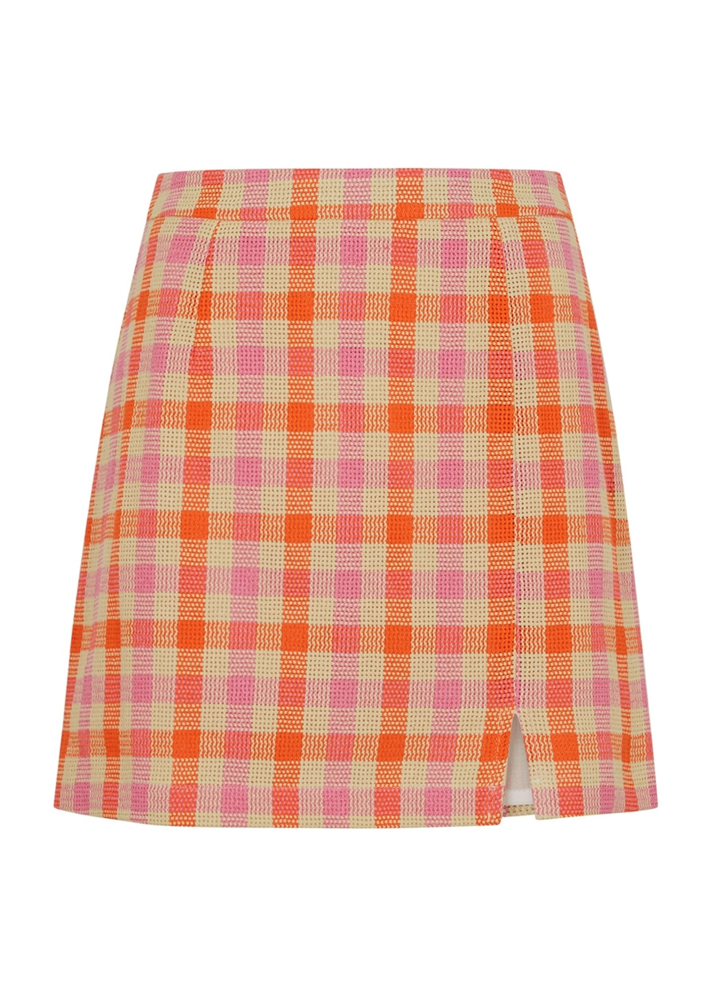 Kitri, Colette Checked Cotton-Blend Skirt