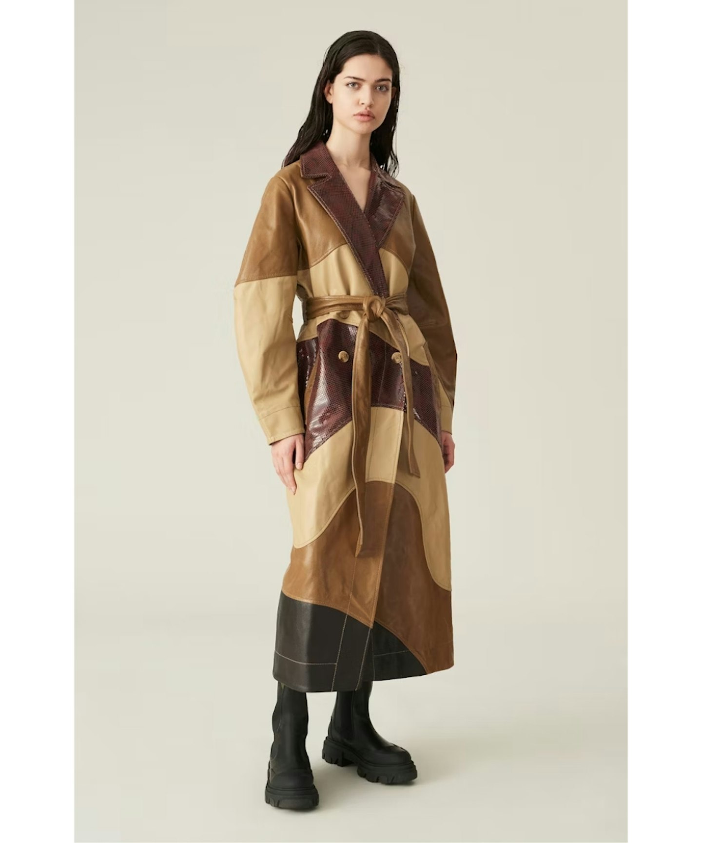 Ganni, Leather Coat