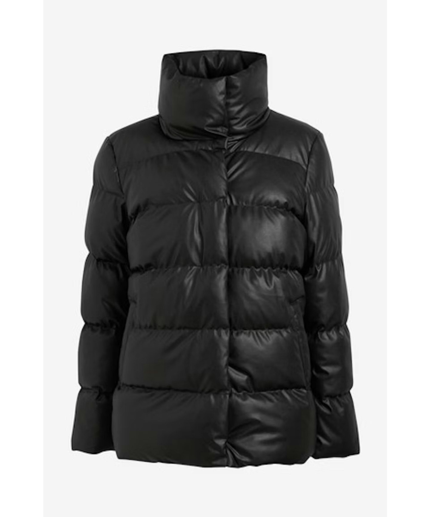Next, Faux-Leather PU Padded Jacket