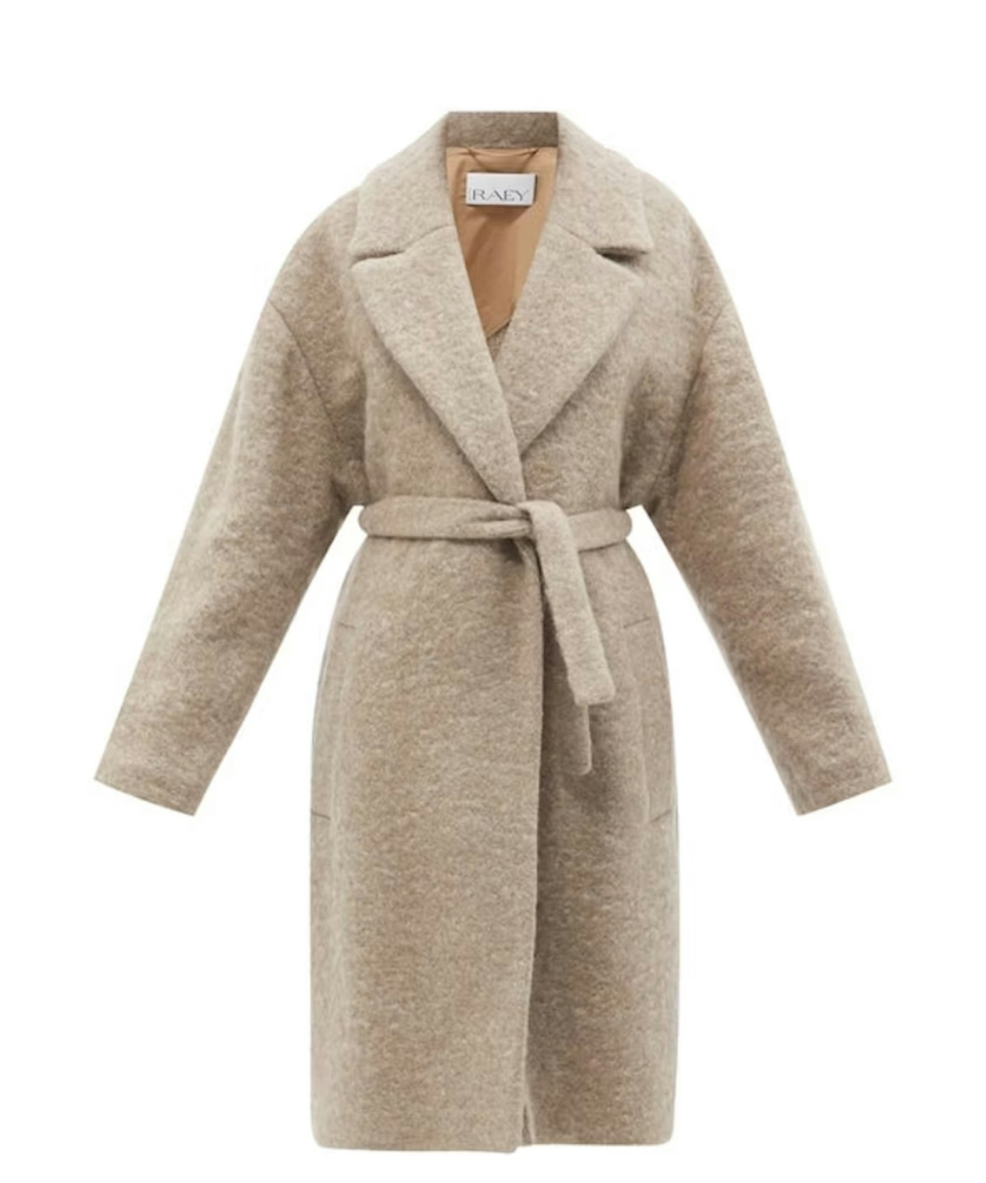 Raey, Belted Wool-Blend Coat