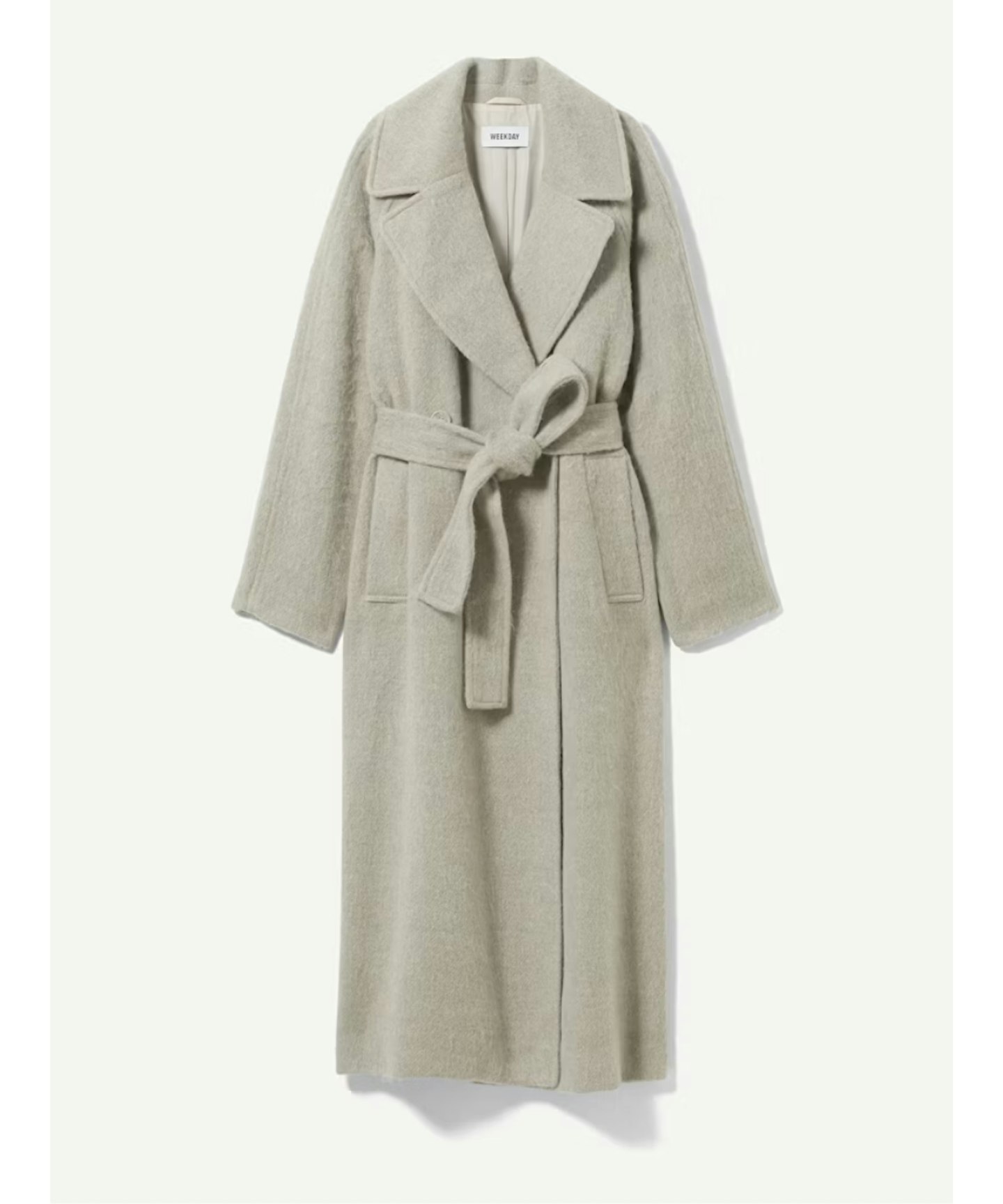 Weekday, Tie-Waist Wool-Blend Coat