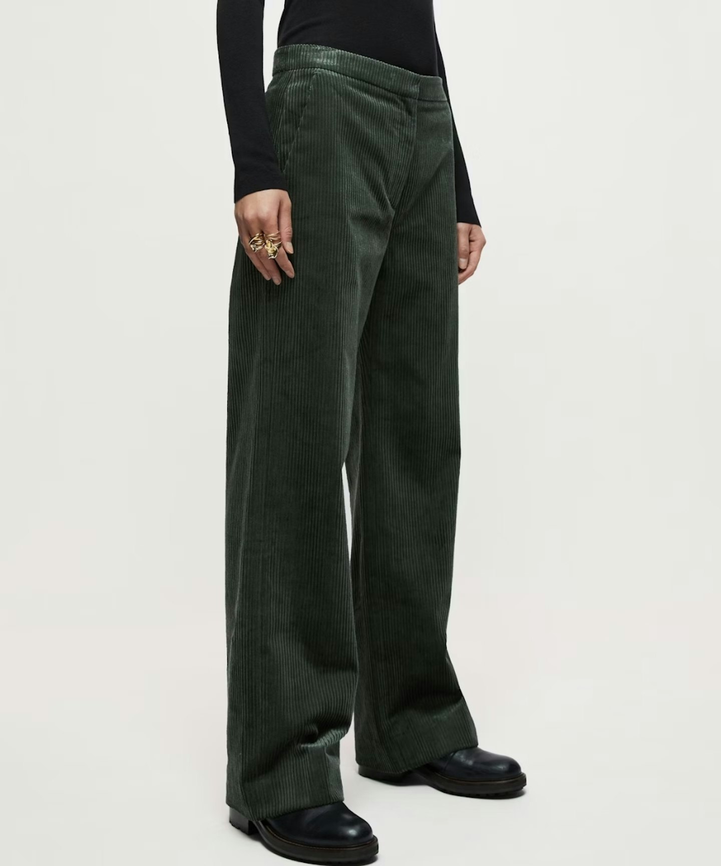 Wide-Leg Corduroy Trousers