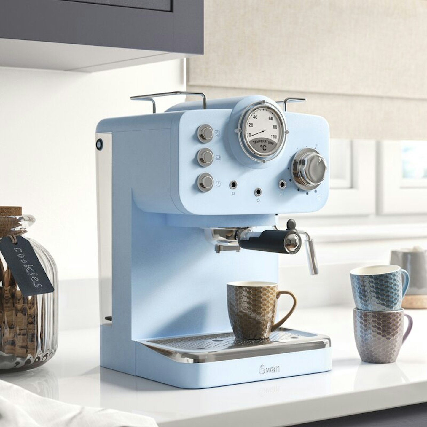 Swan, Retro Pump Espresso and Coffee Machine