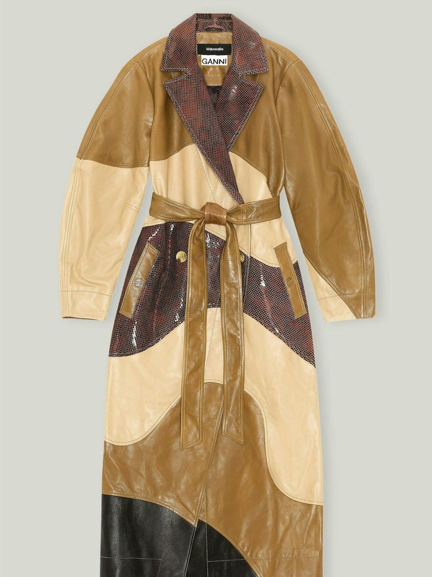 Ganni, Lamb Leather Coat