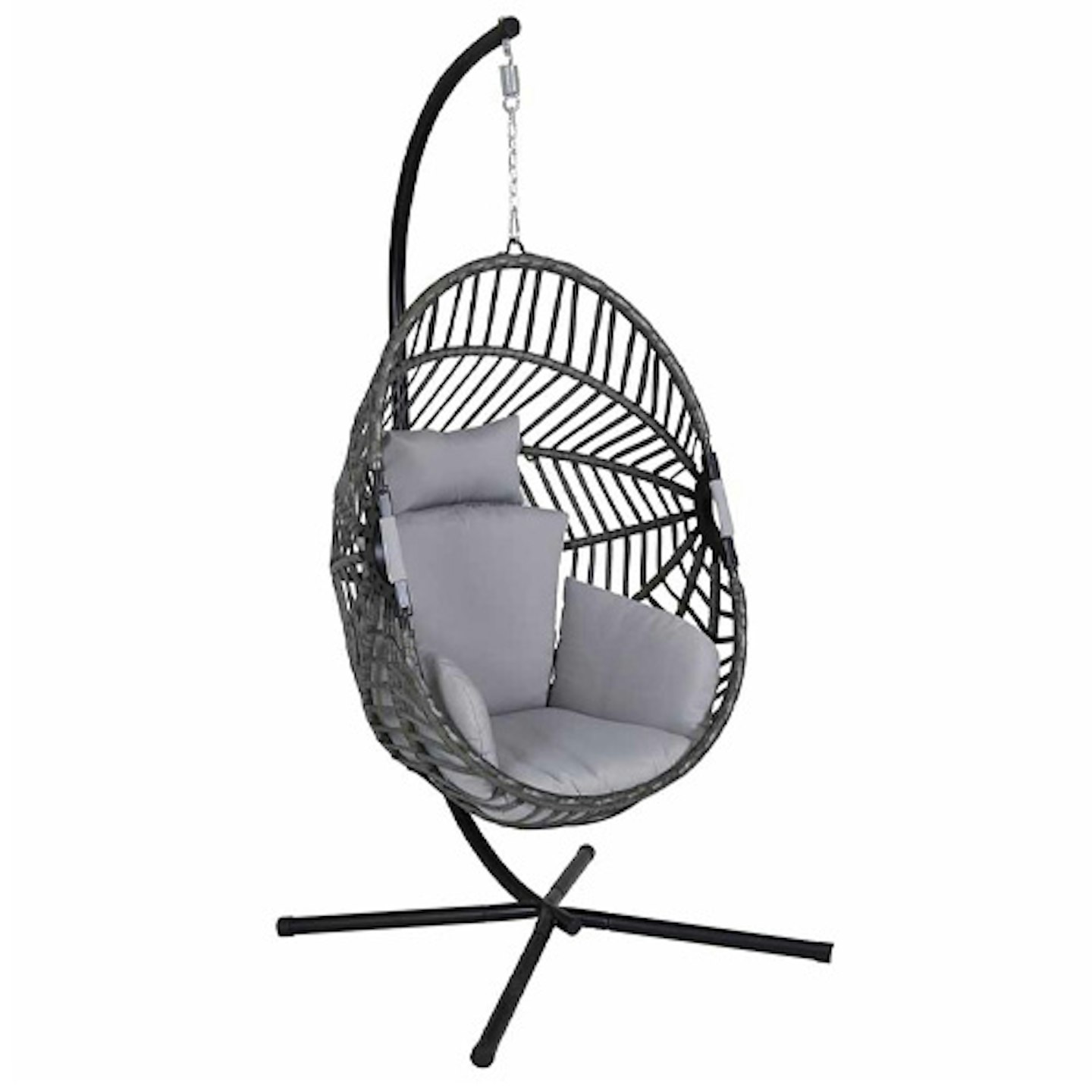 Charles Bentley Rattan Egg Chair Grey