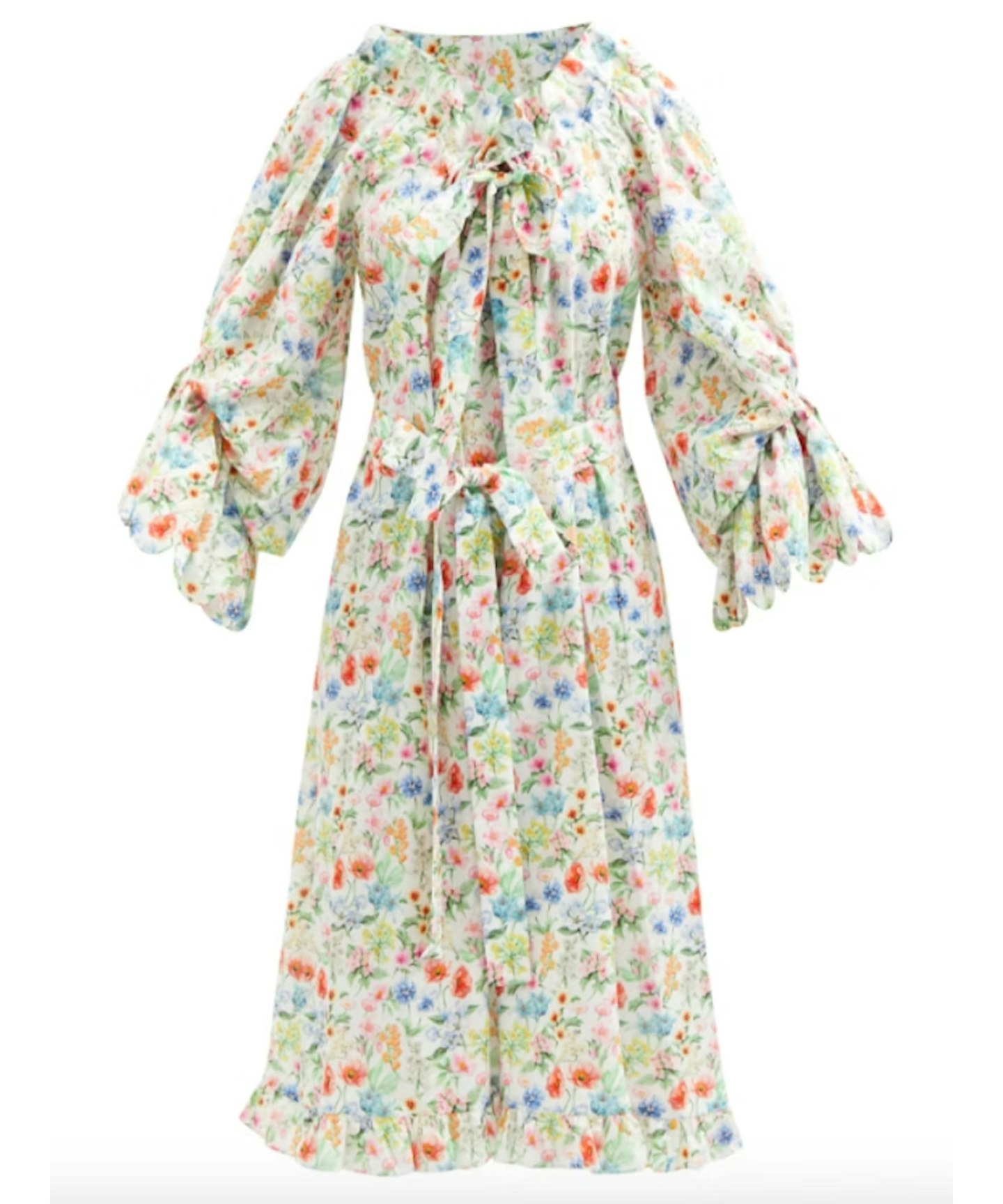 Horror Vacui, Thea Floral-Print Cotton-Poplin Dress