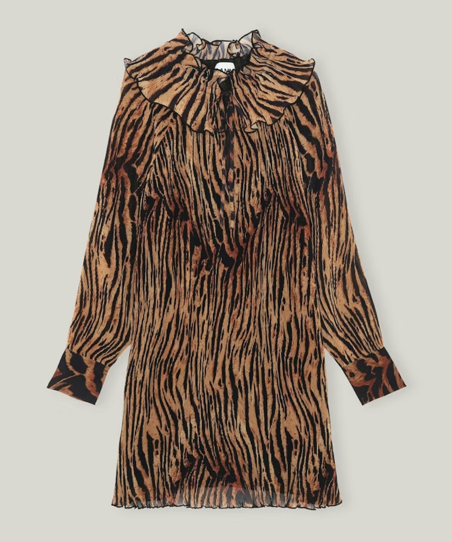 Pleated Georgette Mini Dress