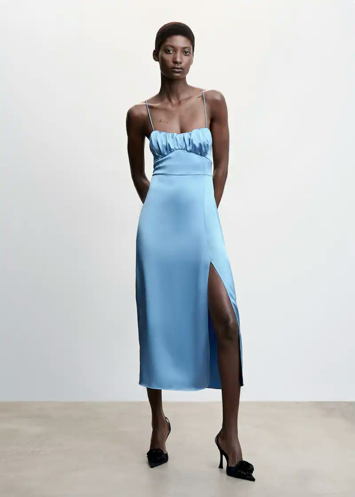 Mango, Satin Cami Dress