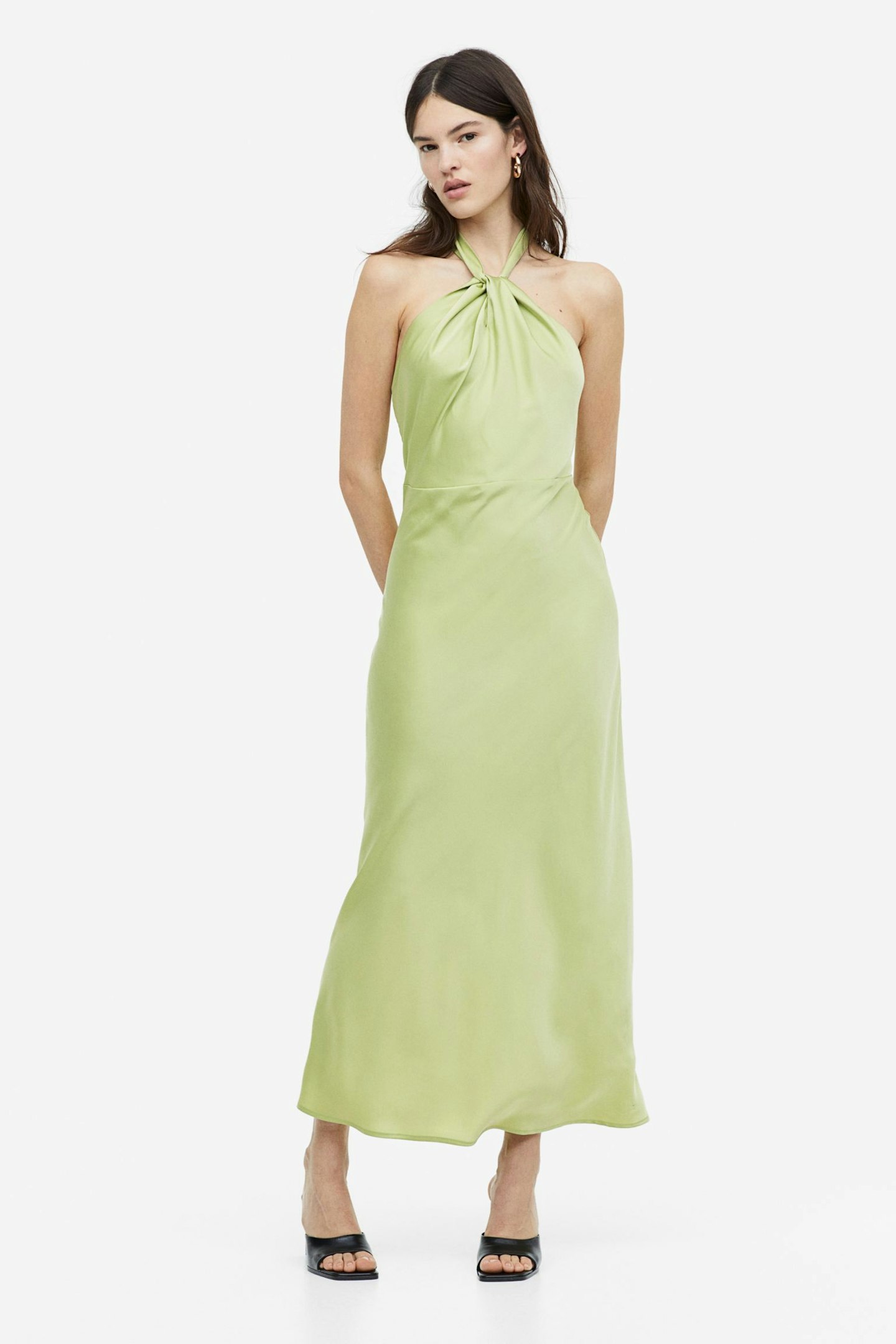 H&M, Satin Halterneck Dress