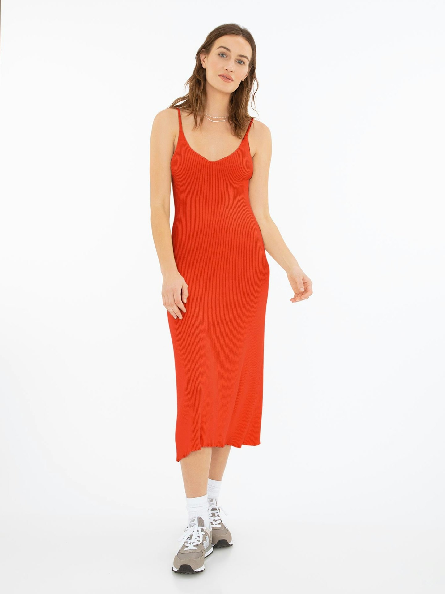 Omnes, Brackley Knitted Cami Dress in Red