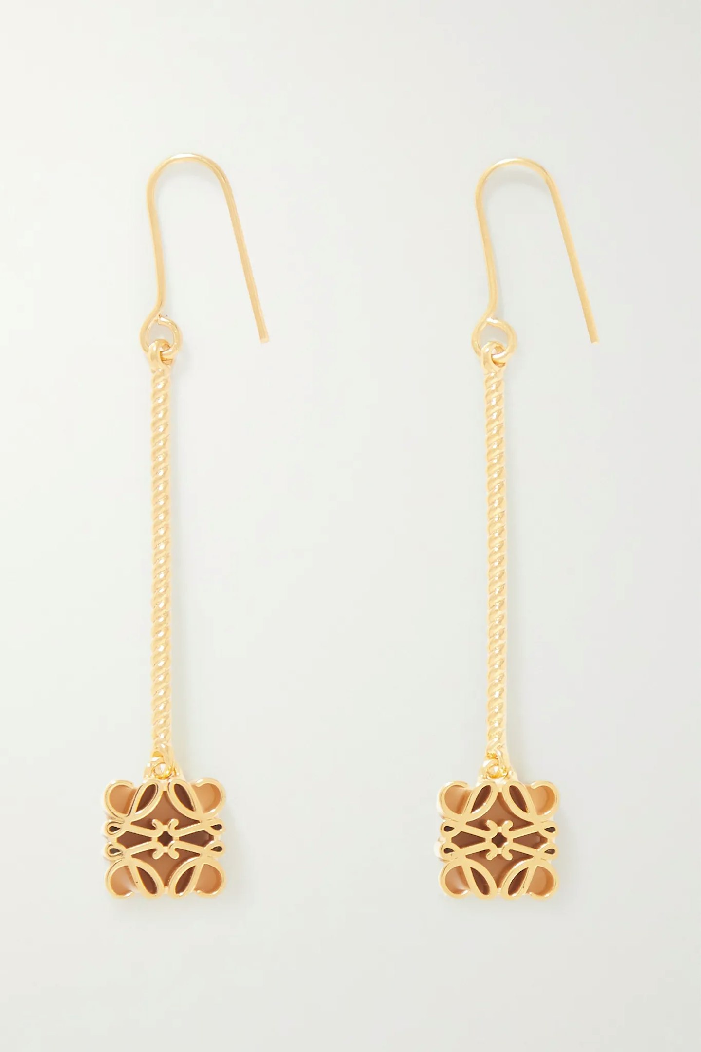 Loewe, Anagram Gold-Plated Earrings