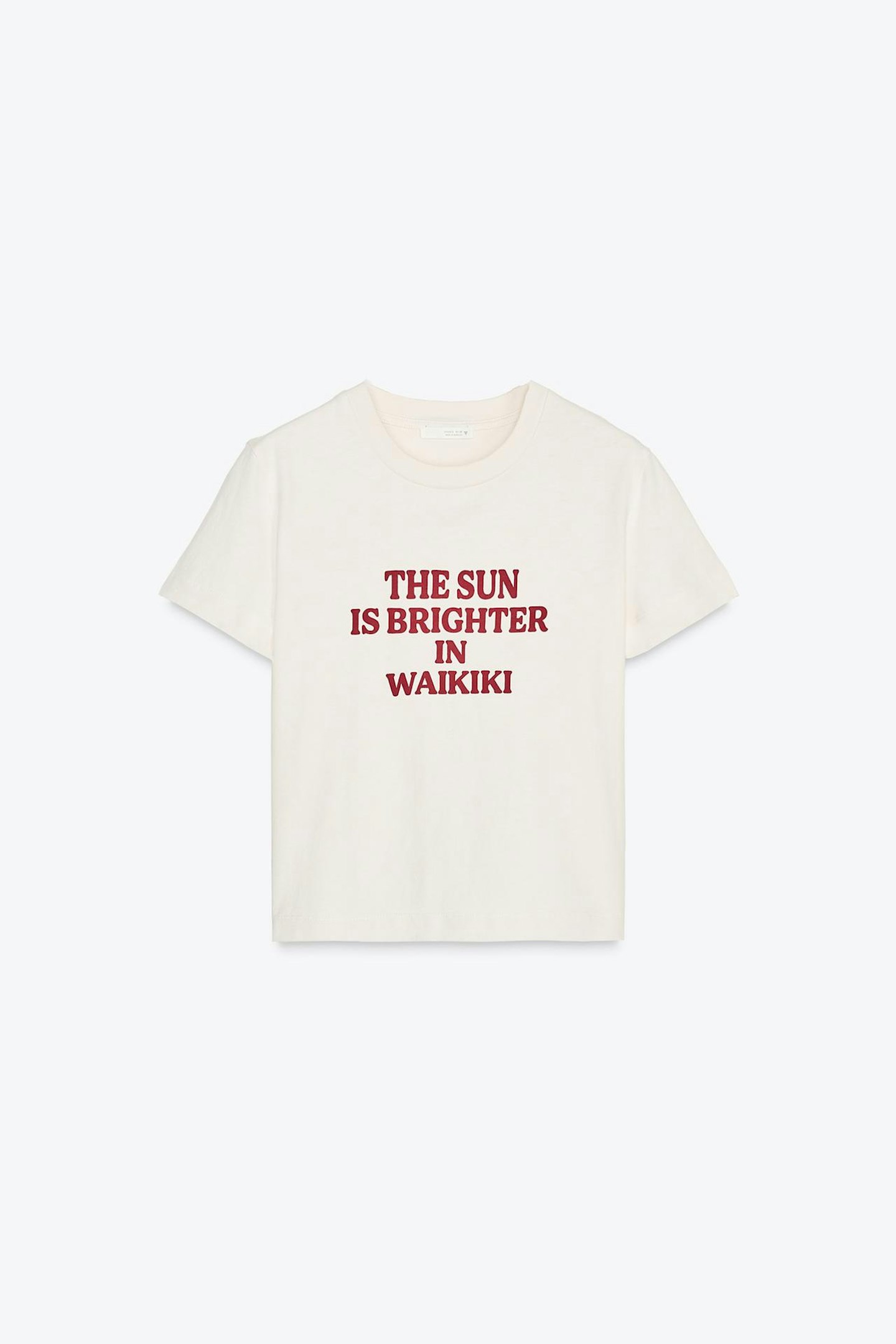 Zara, Washed T-Shirt With Slogan