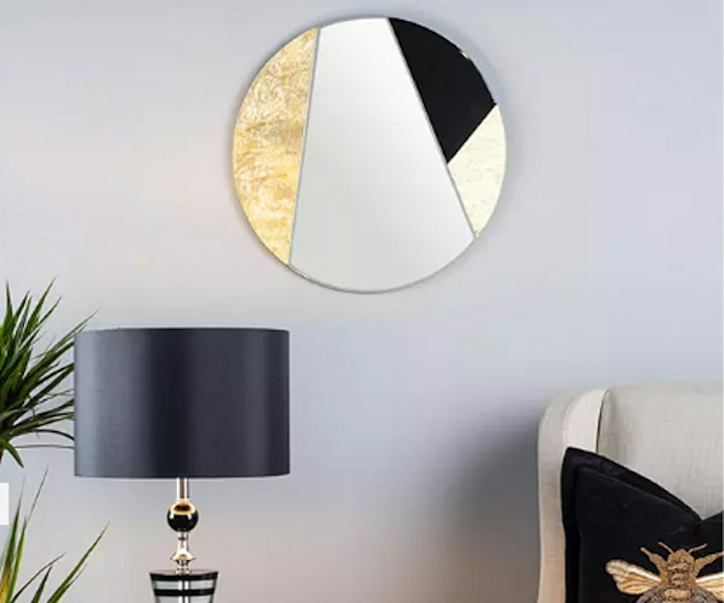 Där Jonna Geometric Round Wall Mirror