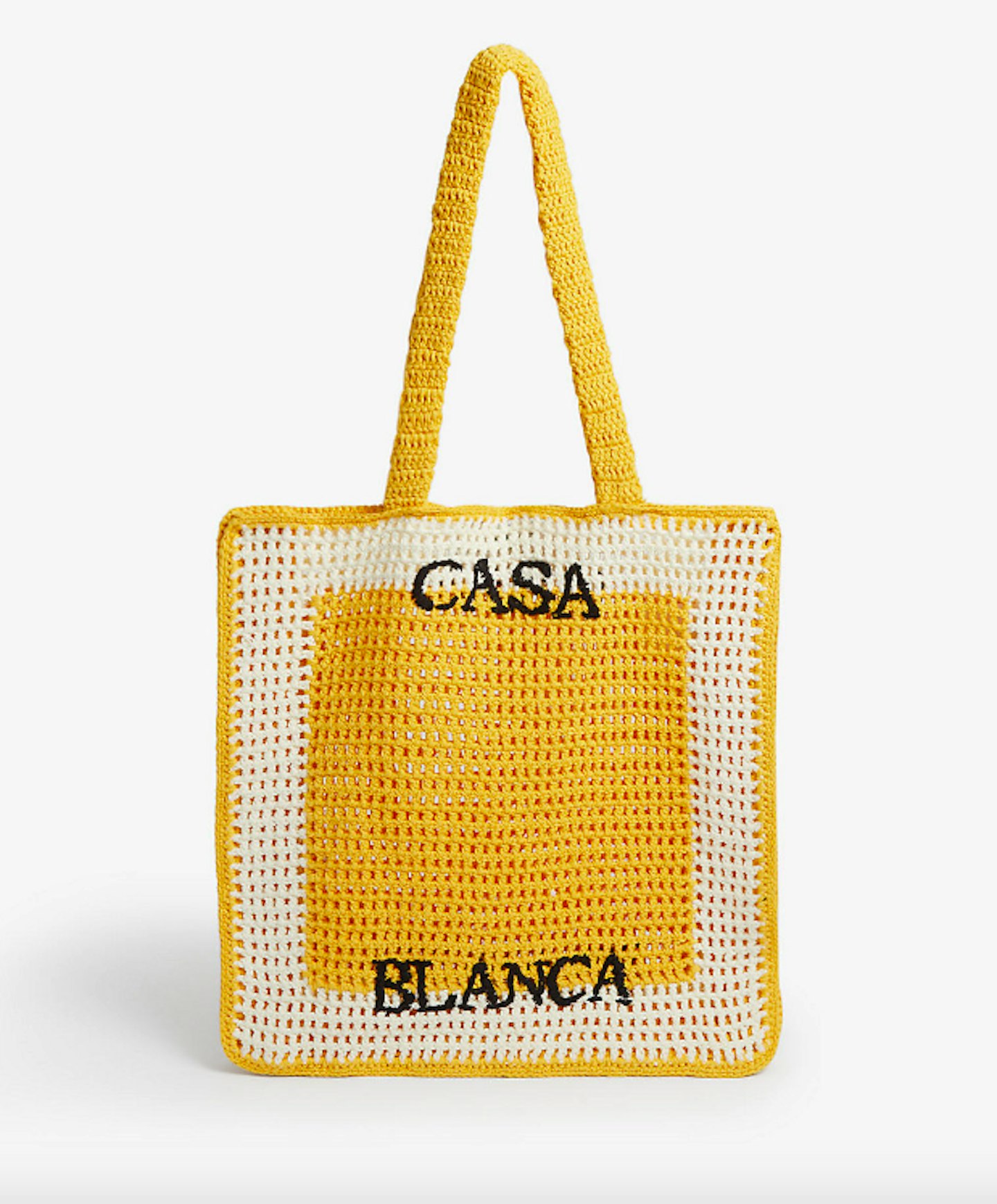 Casablanca, Logo-Detail Knitted Cotton Tote Bag, WAS £310 NOW £200