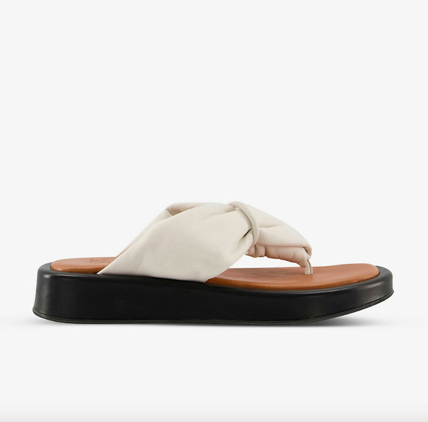 Dune, Landmark Two-Post Padded-Leather Slides, WAS £80 NOW £40