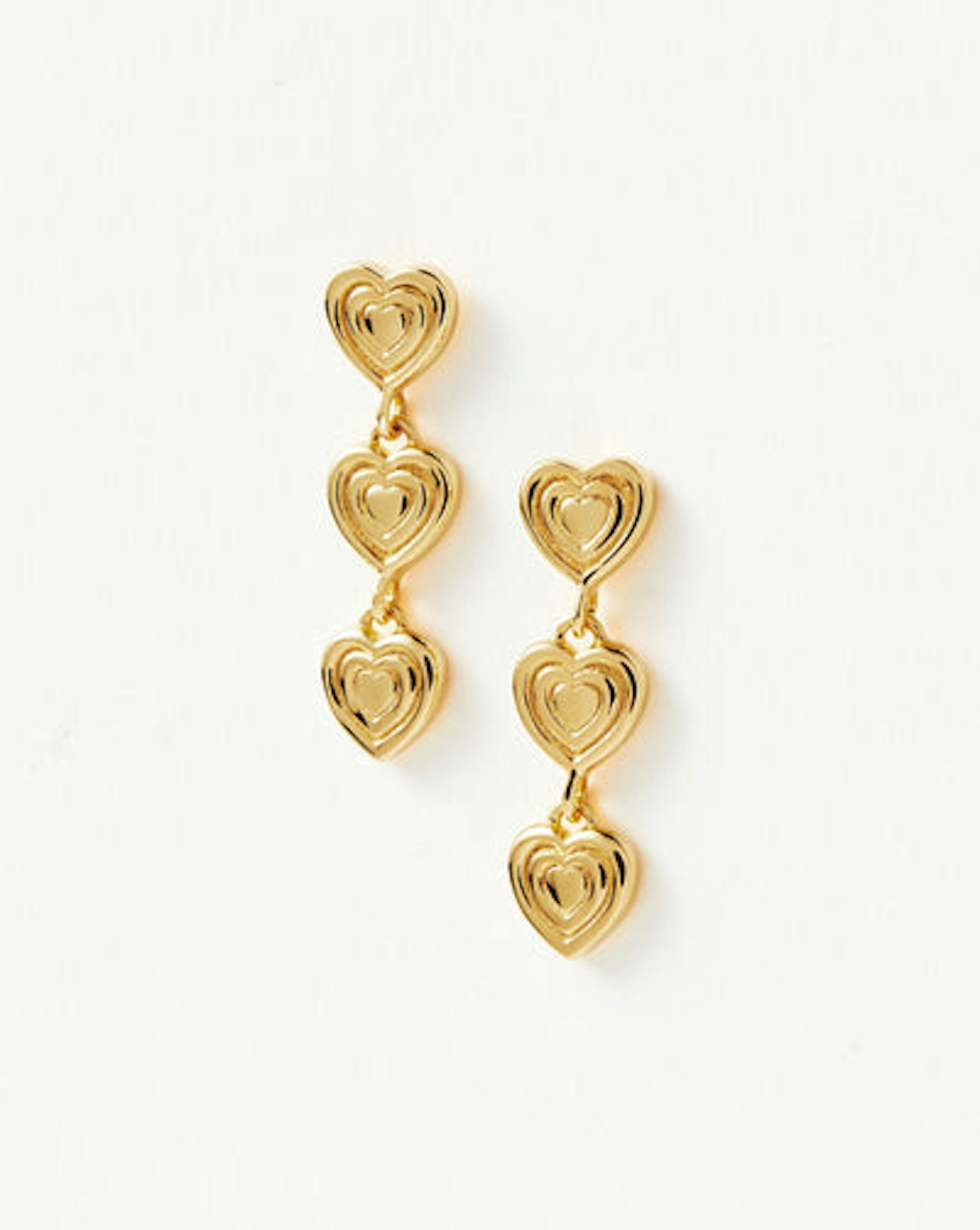 Missoma, Good Vibes Heart Drop Stud Earrings