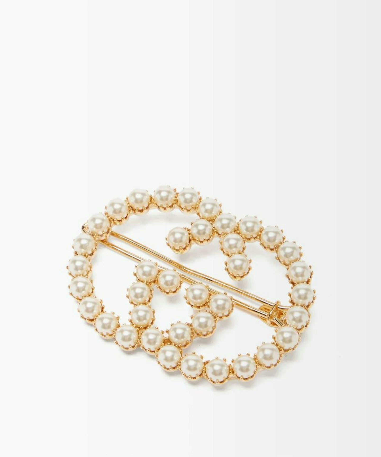 GG Faux Pearl-Embellished Hair Clip