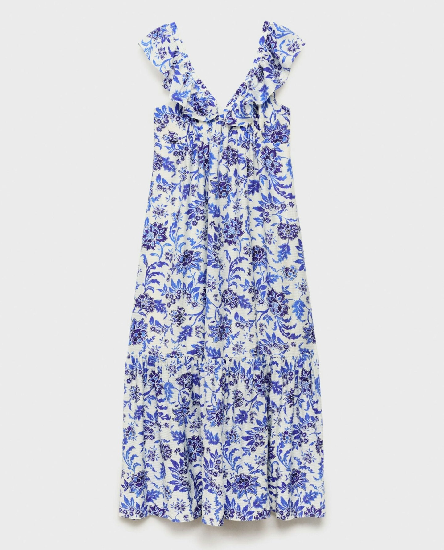 Mango, Ruffled Print Dress