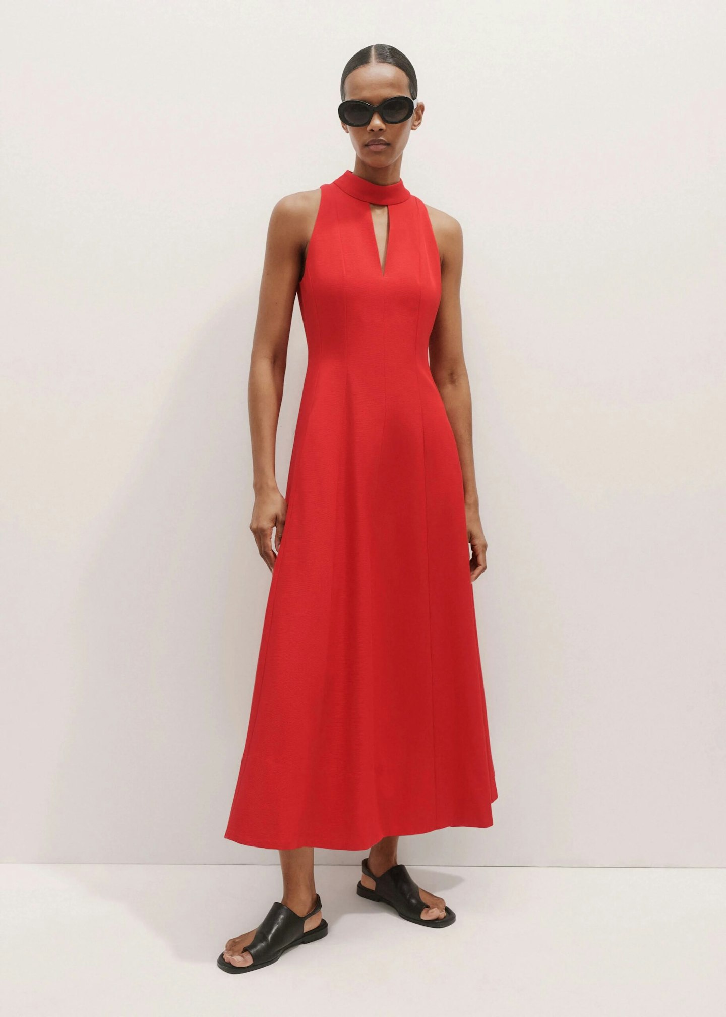 Me+Em Italian Twill Fit And Flare Maxi Dress