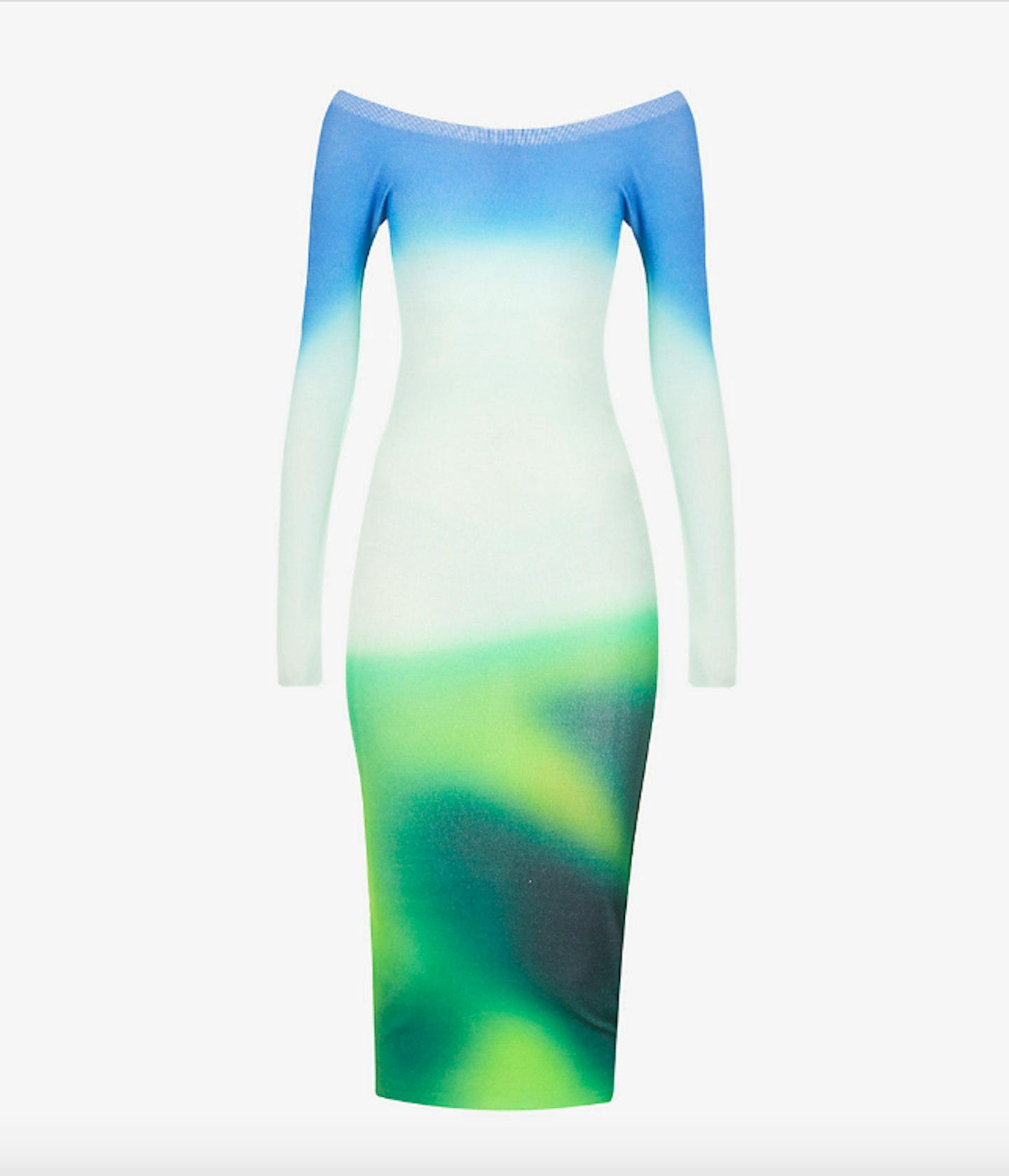 Off-White, Abstract-Print Boat-Neck Woven Midi Dress, WAS £1,170 NOW £500