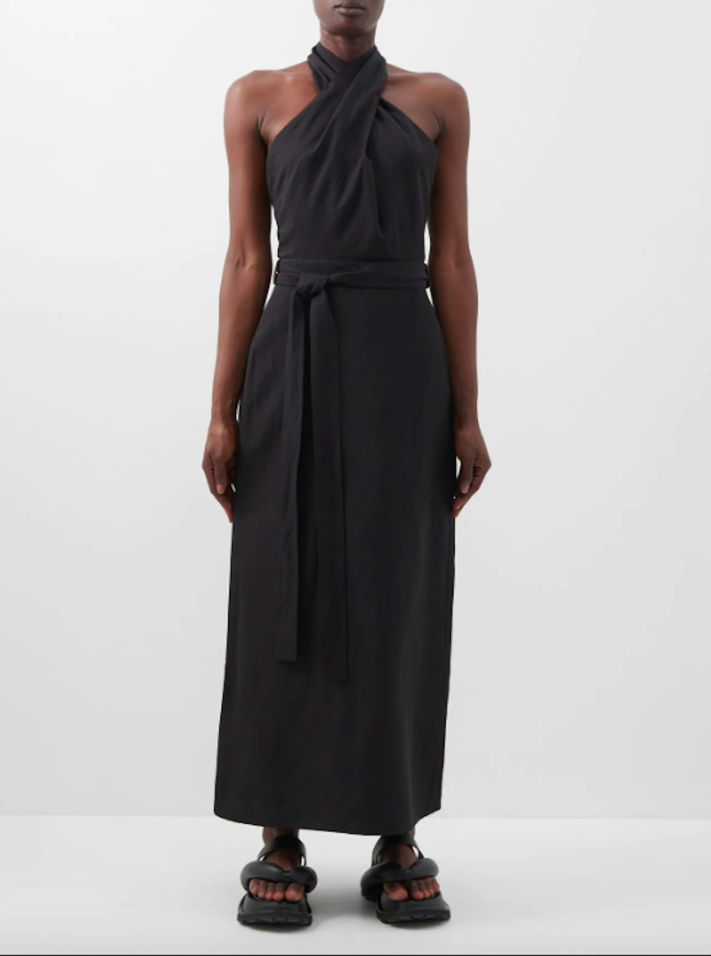 Raey, Cross-Front Silk-Blend Halter Dress, £495