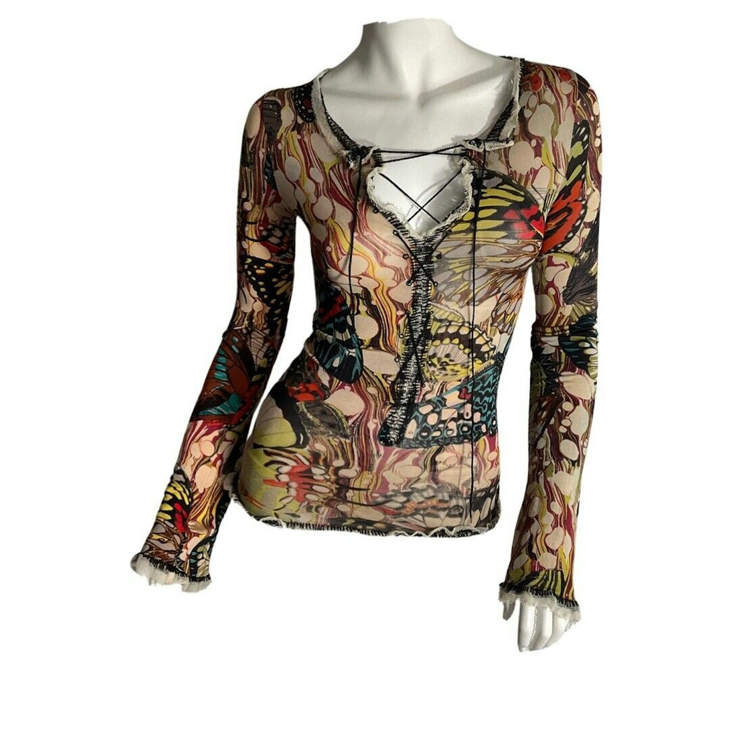 Jean Paul Gaultier, Butterfly Top Print Vintage 2000s