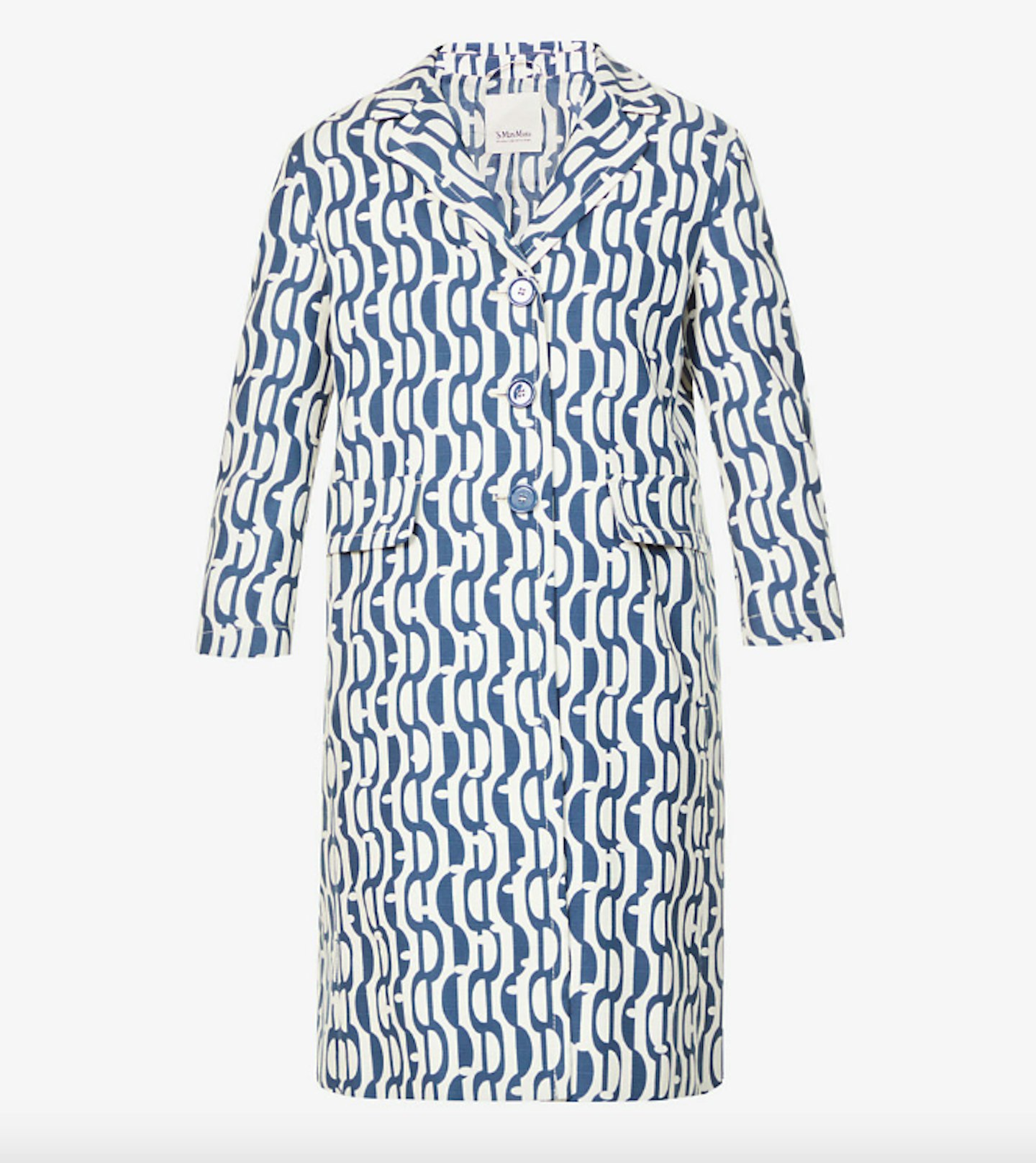 S Max Mara, Operoso Printed Stretch-Cotton Coat, WAS £465 NOW £300