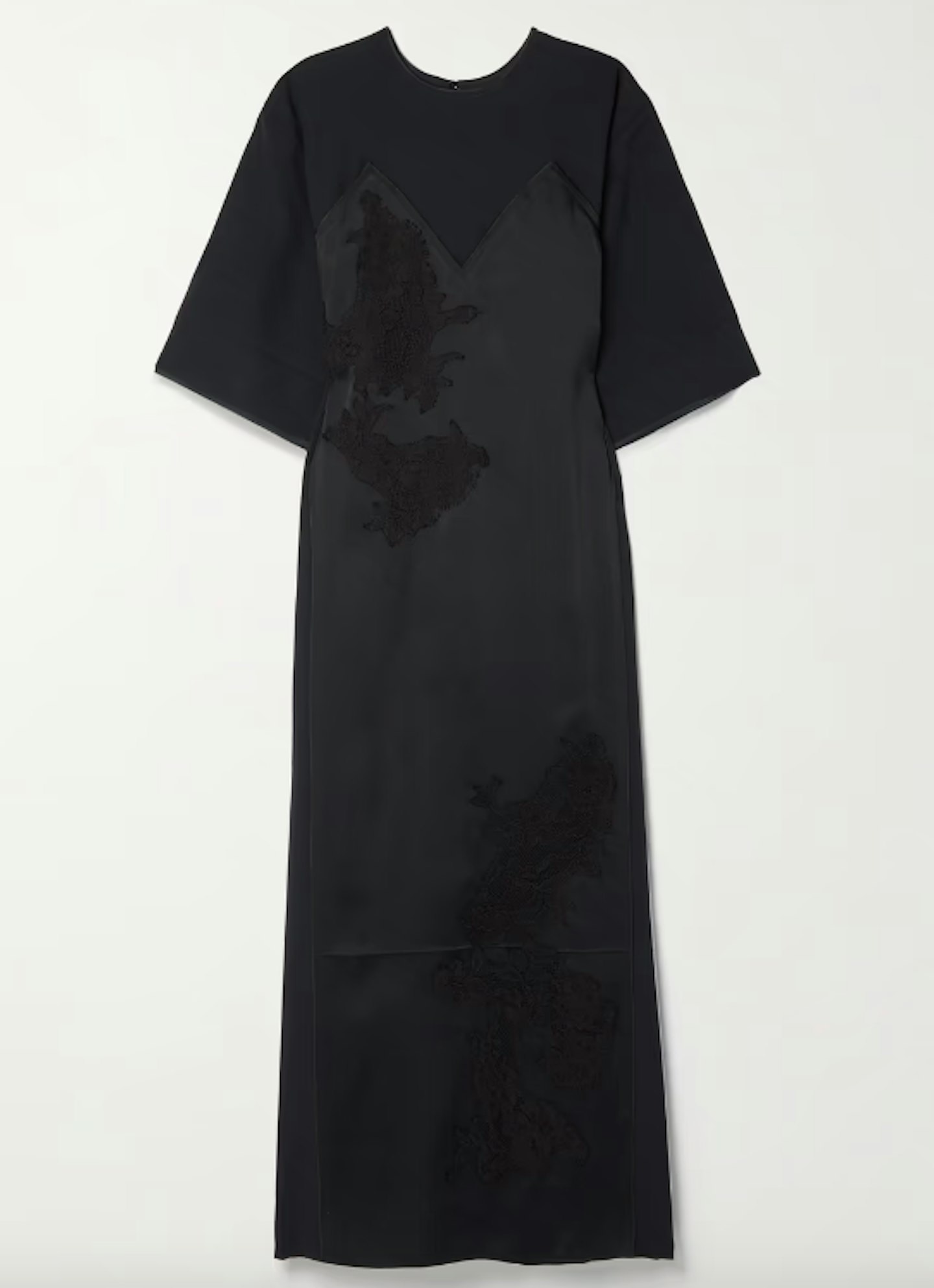 Lace-Trimmed Satin And Crepe Midi Dress, £1,150