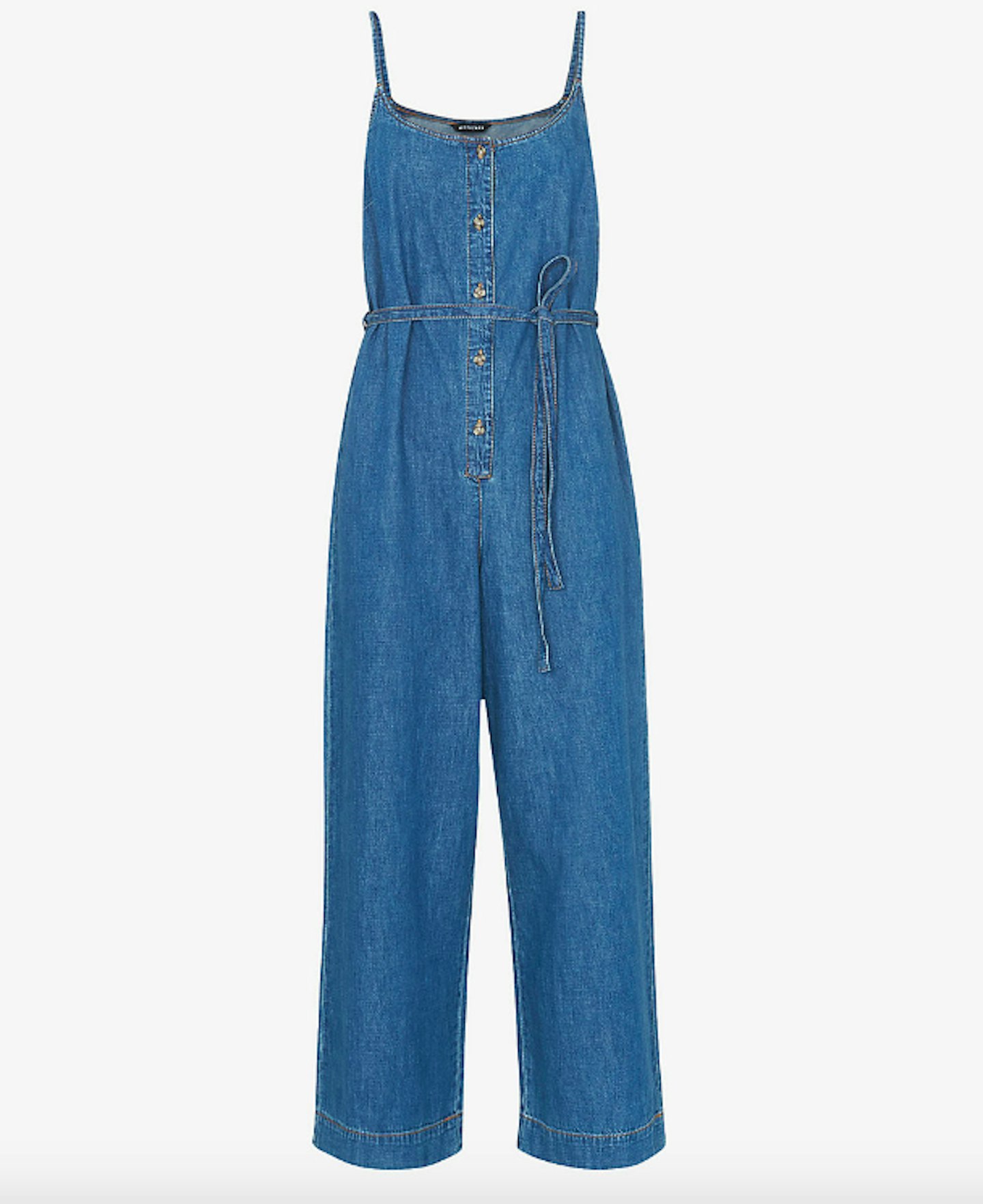 Whistles, Strappy Tie-Waist Denim Jumpsuit, WAS £139 NOW £95