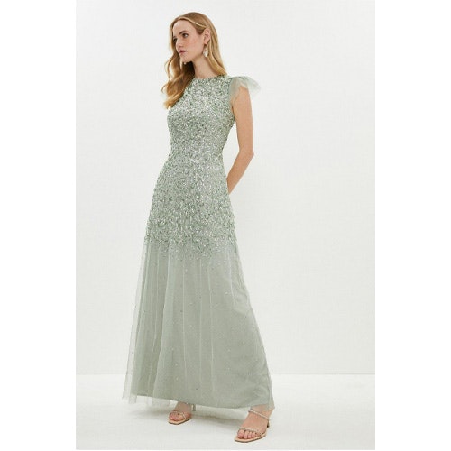 Coast, Angel Sleeve Sequin Maxi Dress