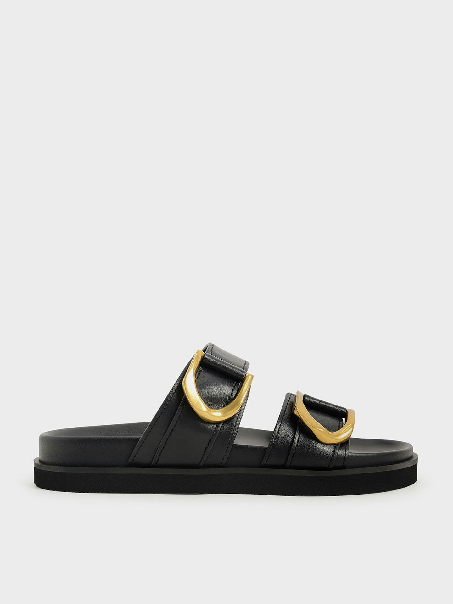 Charles & Keith, Gabine Buckled Leather Slides​, £95